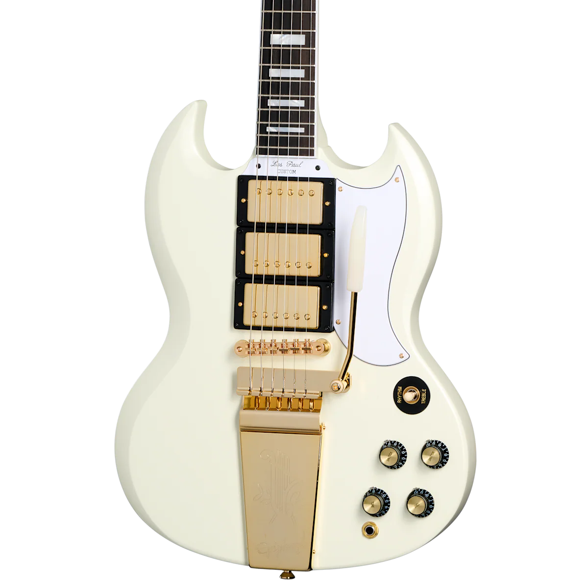 Epiphone 1963 Les Paul SG Custom with Maestro Vibrola Classic White - Image 4