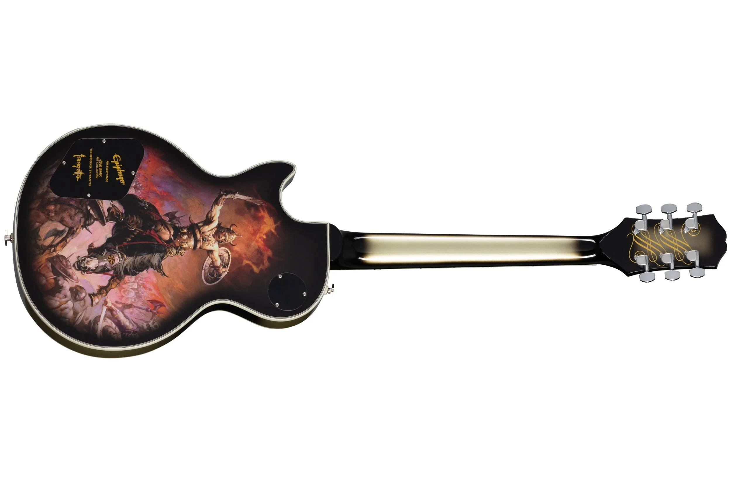 Epiphone Adam Jones Les Paul Custom Art Collection: Frazetta "The Berserker", Antique Silverburst - Image 3