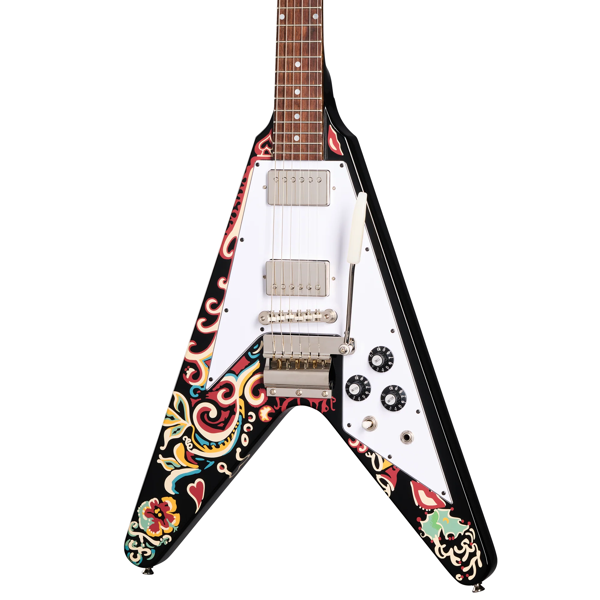 Epiphone Jimi Hendrix "Love Drops" Flying V Ebony - Image 4