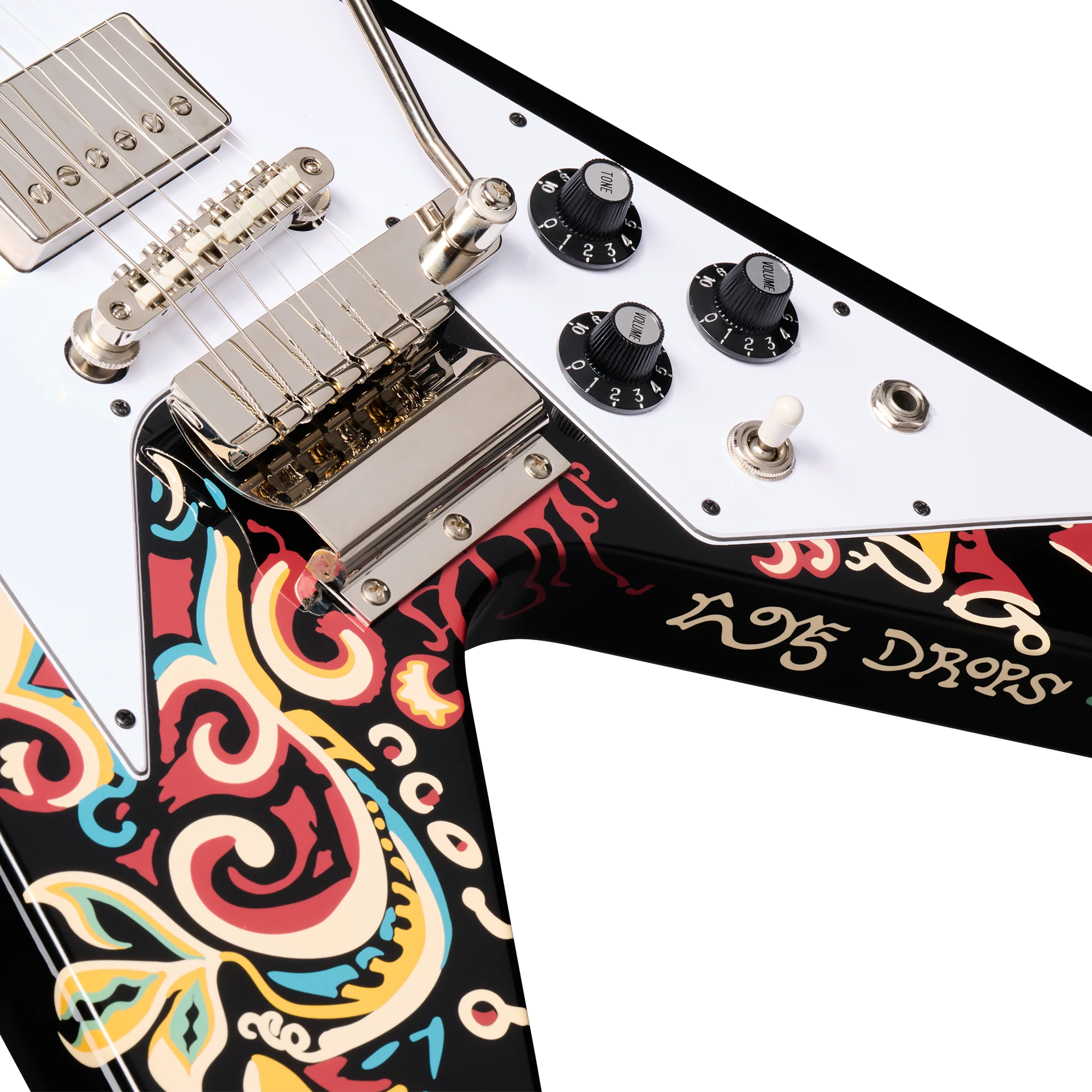 Epiphone Jimi Hendrix "Love Drops" Flying V Ebony - Image 8