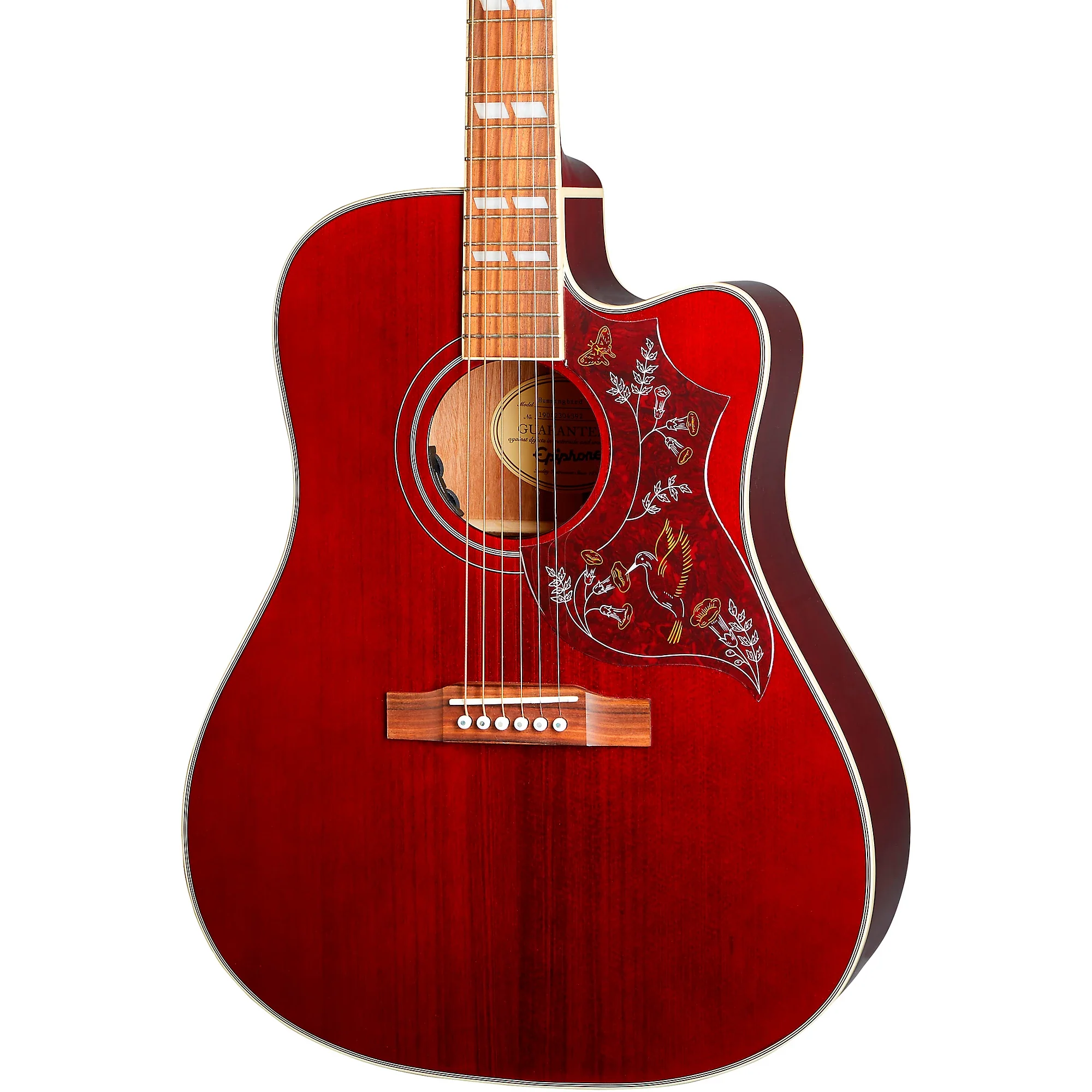 Epiphone Limited-Edition Hummingbird EC Studio, Wine Red - Image 5