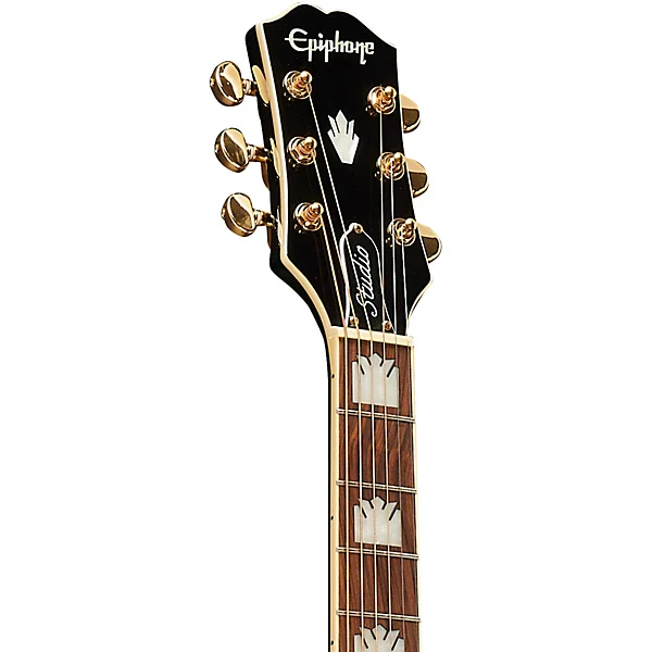 Epiphone Limited Edition J-200 EC Studio, Transparent Ebony Burst - Image 6