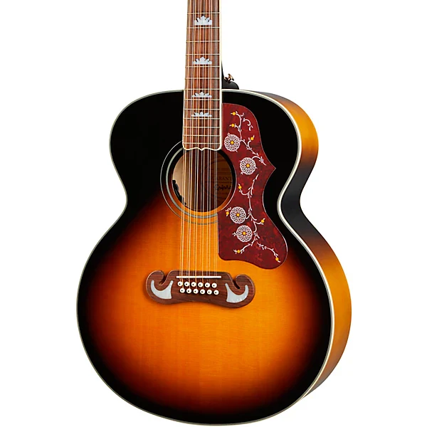 Epiphone Limited Edition J-200 Studio 12-String, Vintage Sunburst - Image 4