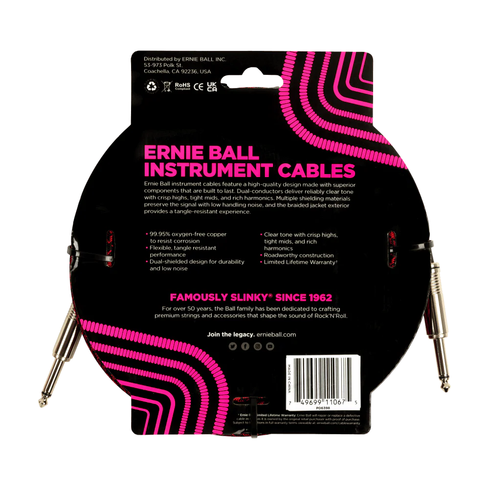 Ernie Ball Braided Instrument Cable Straight/Straight - Image 17