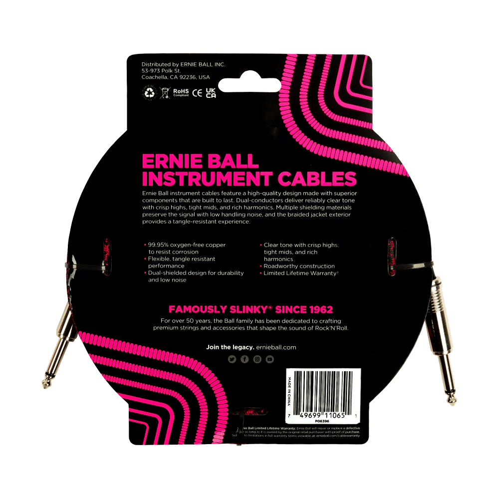 Ernie Ball Braided Instrument Cable Straight/Straight - Image 9