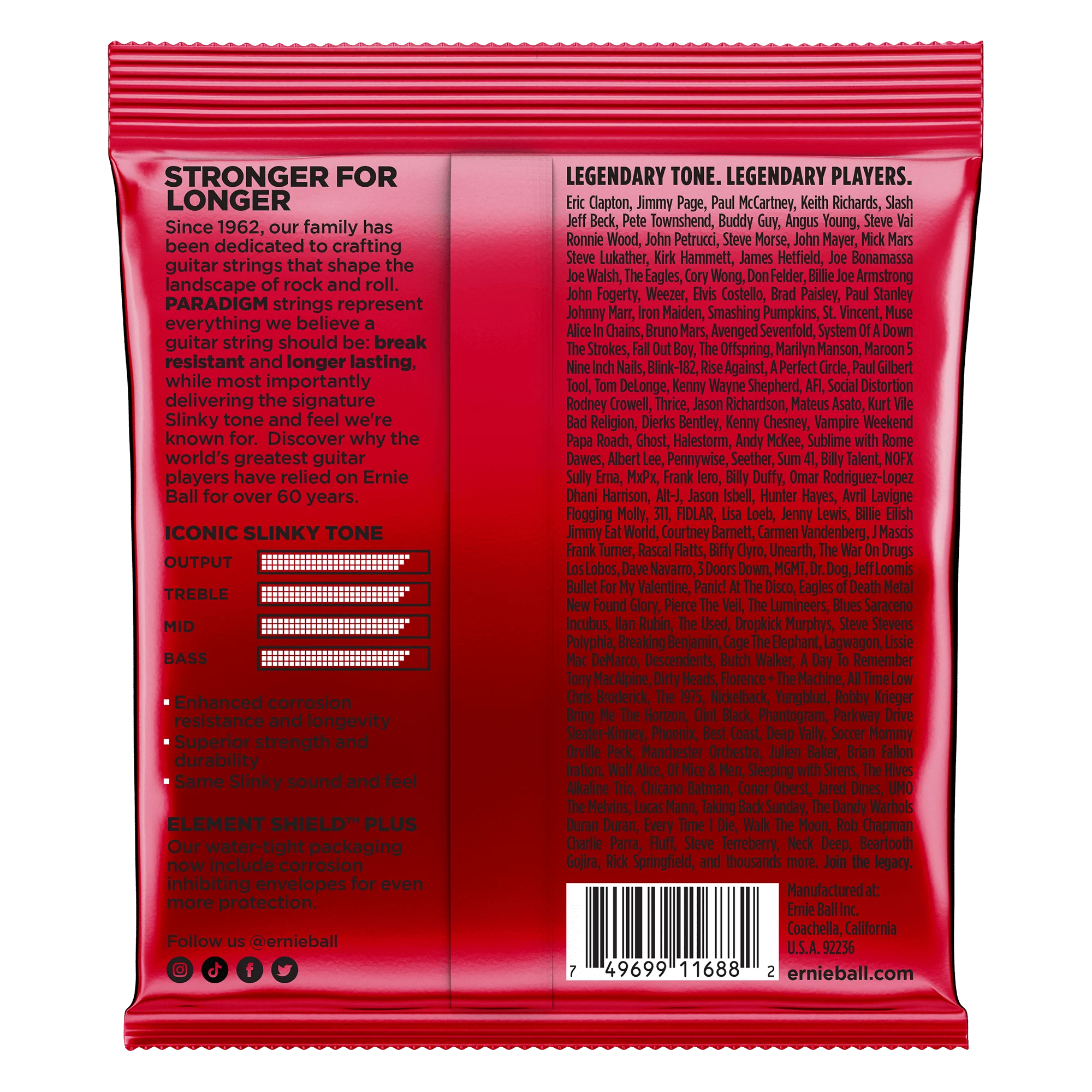 Ernie Ball Burly Slinky Paradigm Electric Guitar Strings 11-52 - Image 2