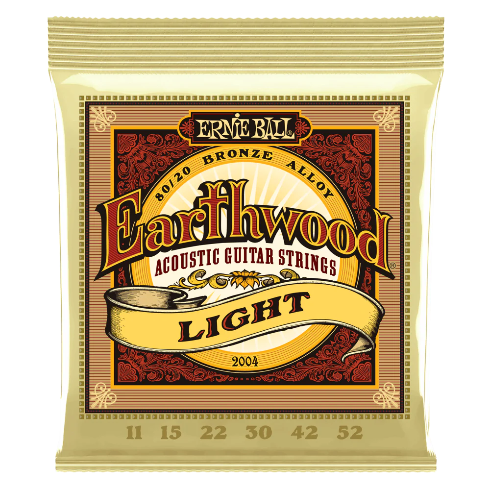 Ernie Ball Earthwood Light 80/20 Bronze Acoustic Guitar Strings 11-52 - Image 3