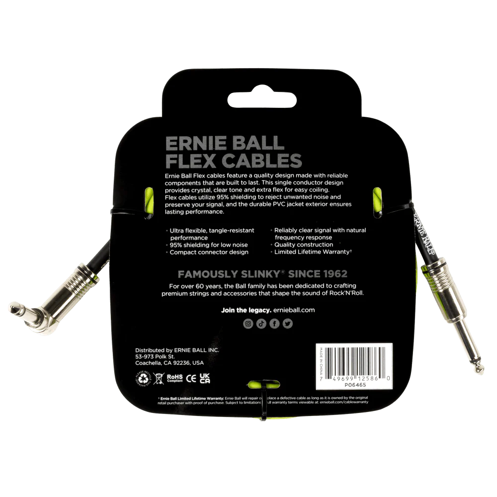 Ernie Ball Flex Cable Straight/Angle 10ft - Image 5