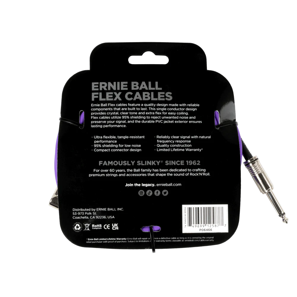 Ernie Ball Flex Cable Straight/Angle 20ft - Image 5