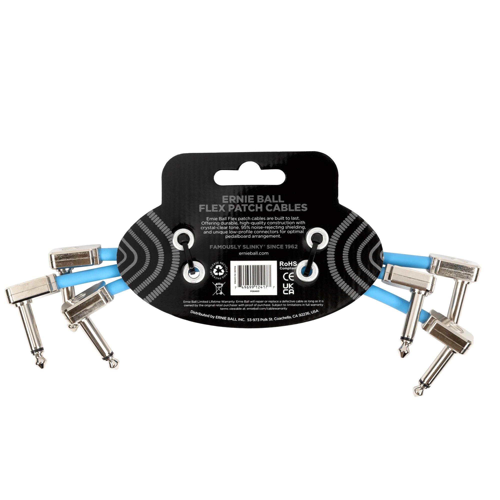 Ernie Ball Flex Patch Cables (Blue) - Image 4