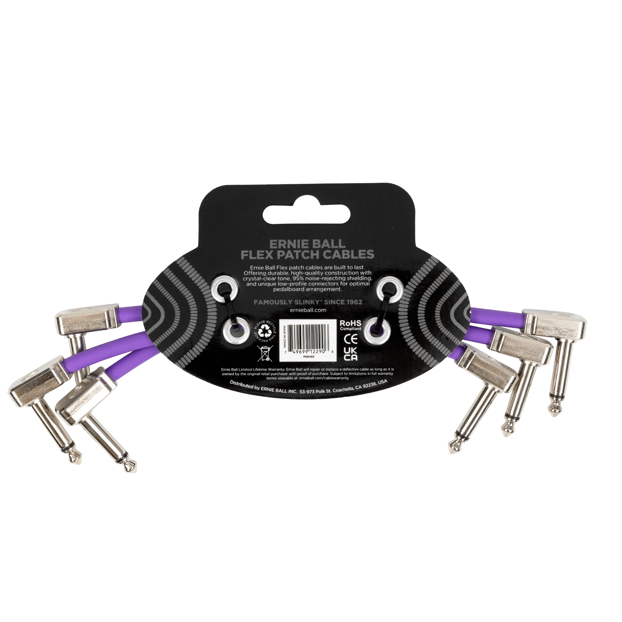 Ernie Ball Flex Patch Cables (Purple) - Image 4