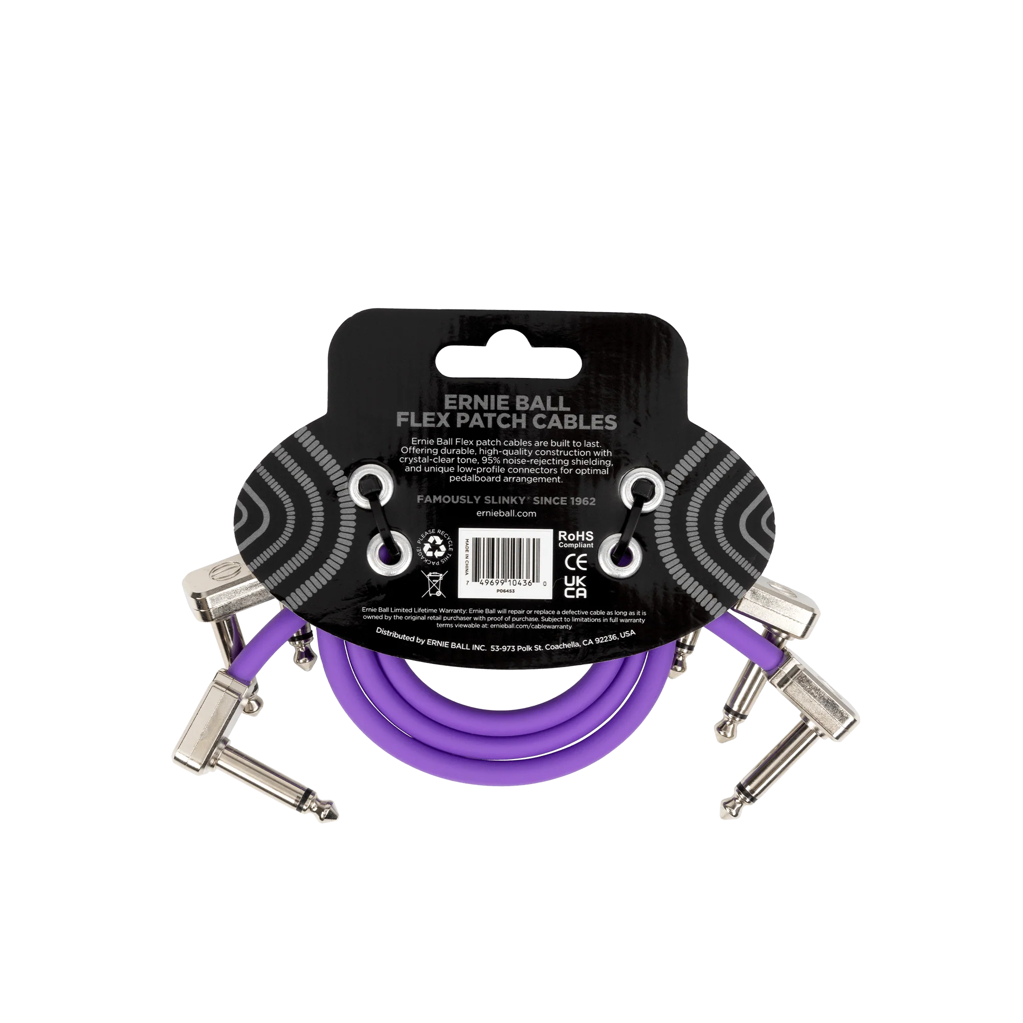 Ernie Ball Flex Patch Cables (Purple) - Image 6