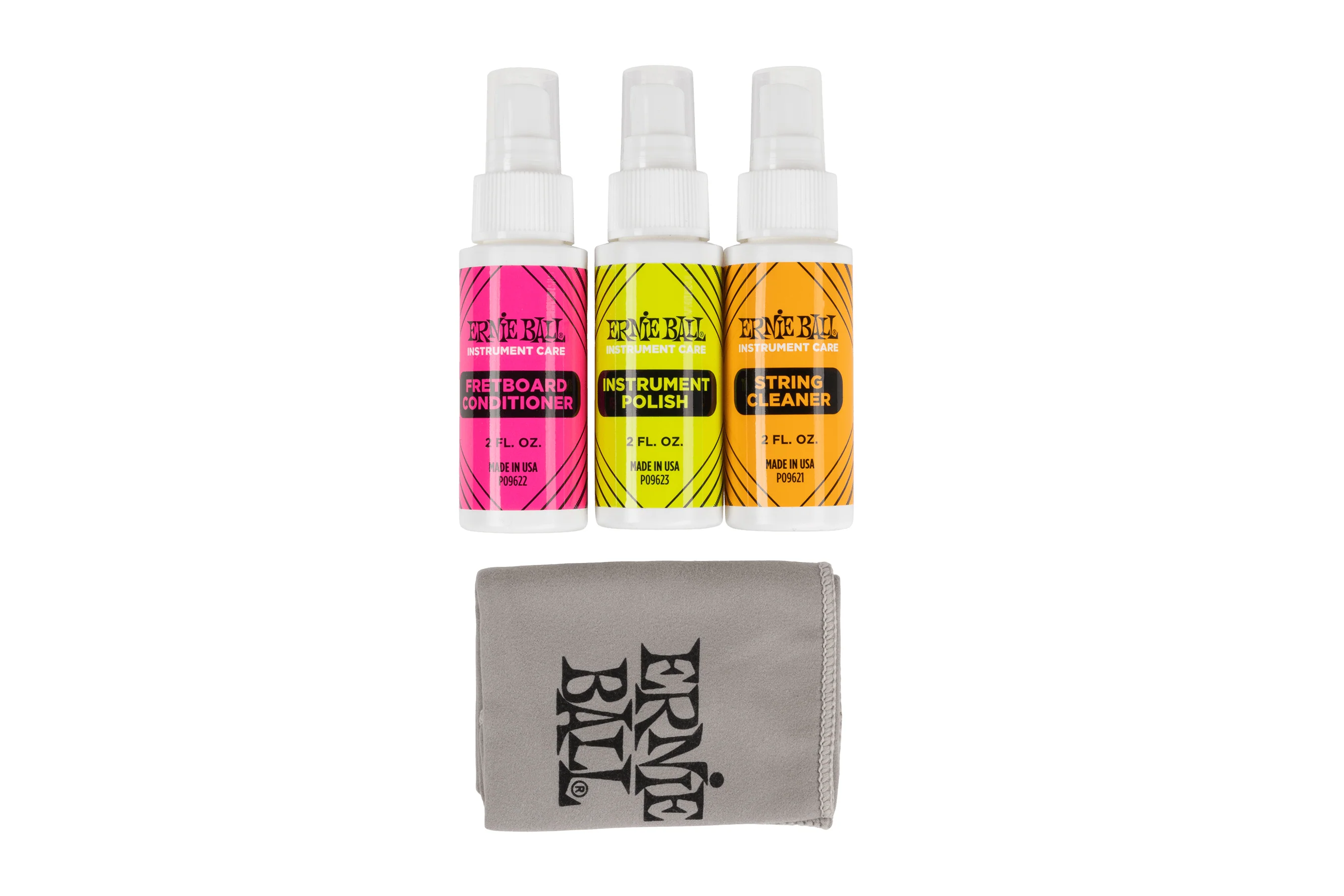 Ernie Ball Instrument Care 3-pack with Microfiber Polish Cloth - Image 3