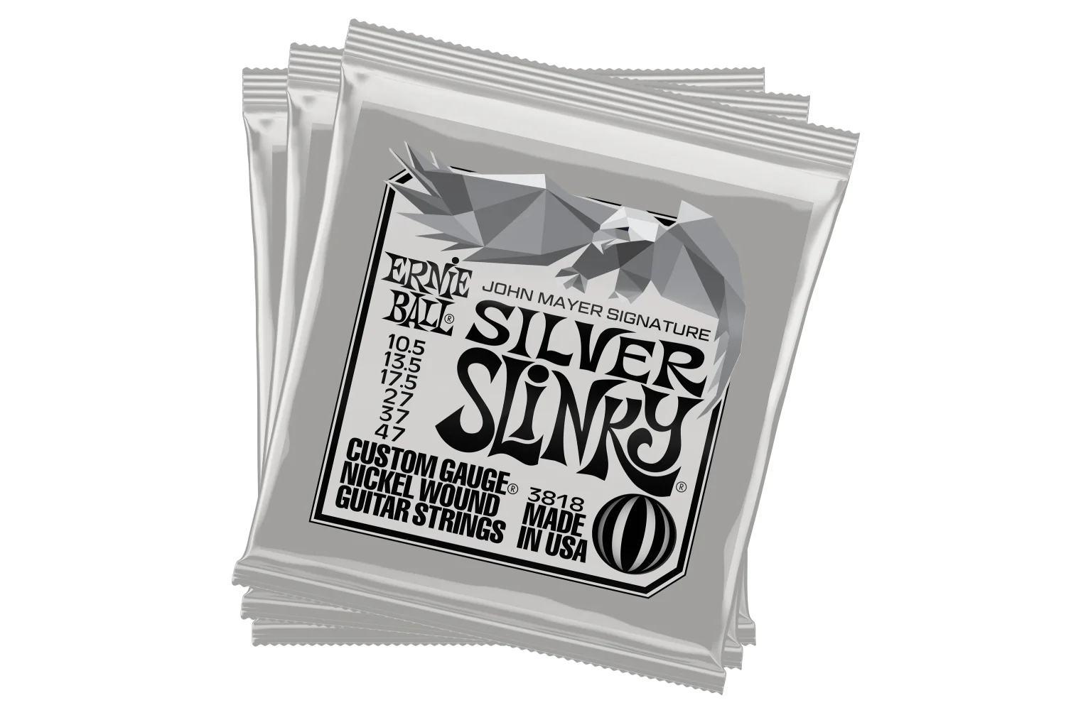 Ernie Ball John Mayer Silver Slinky Signature Electric Guitar Strings - 3 pack - Image 4
