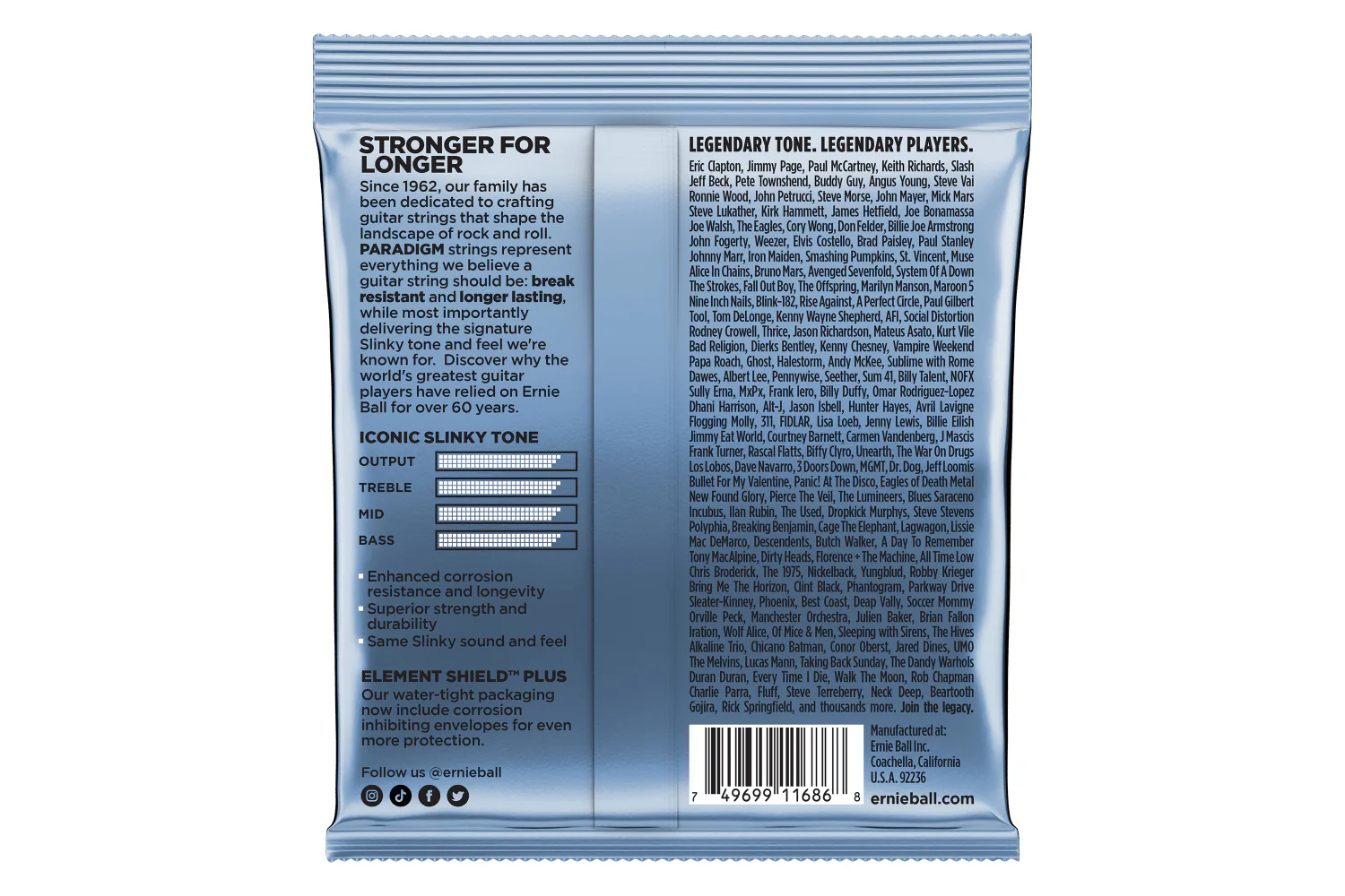 Ernie Ball Primo Slinky Paradigm Electric Guitar Strings 9.5-44 Gauge - Image 2