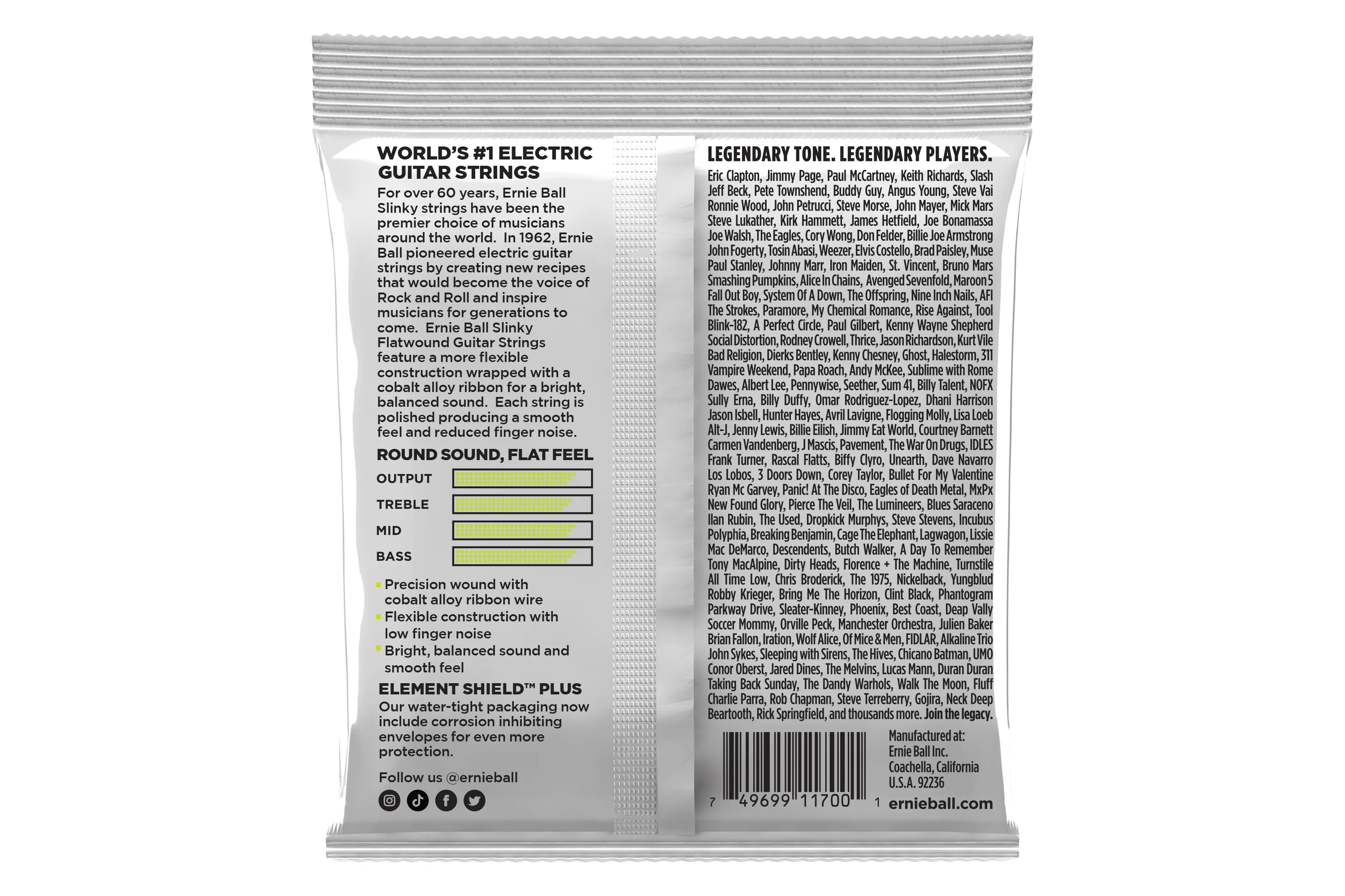 Ernie Ball Regular Slinky Cobalt Flatwound Electric Guitar Strings 10-46 Gauge - Image 2