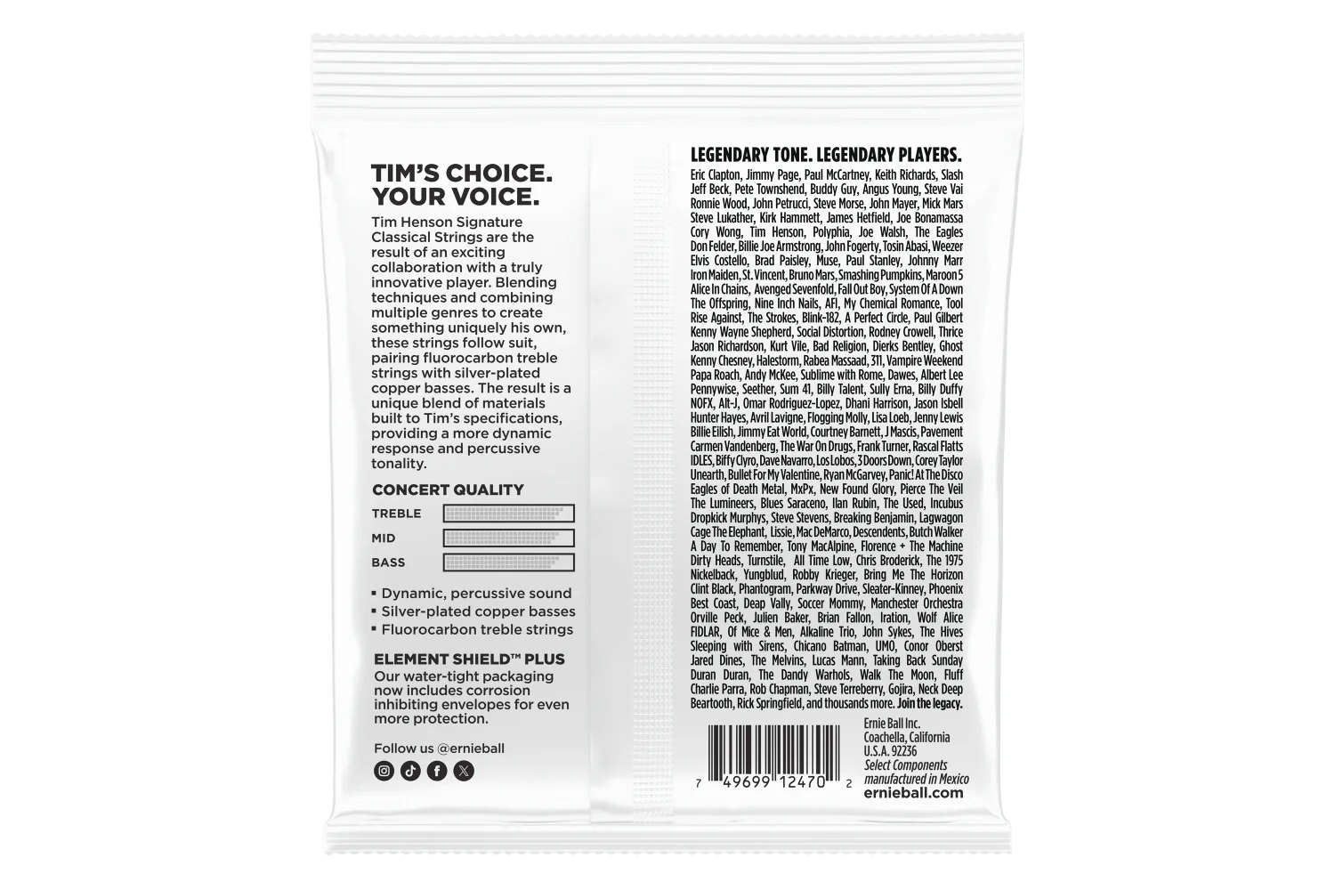 Ernie Ball Tim Henson Signature Classical Guitar Strings - Medium Tension - Image 2