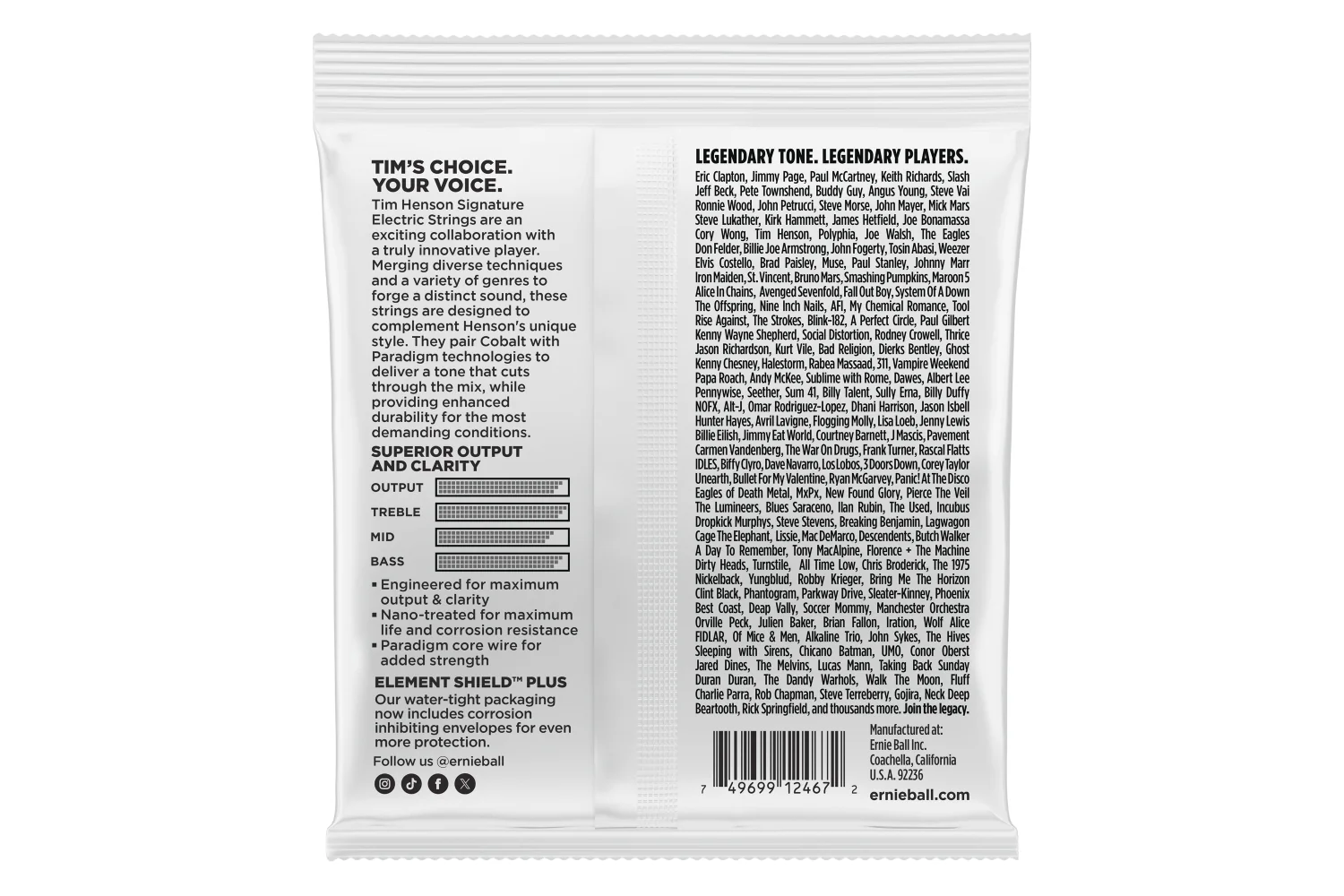 Ernie Ball Tim Henson Signature Electric Guitar Strings - 9.5-46 Gauge - Image 2