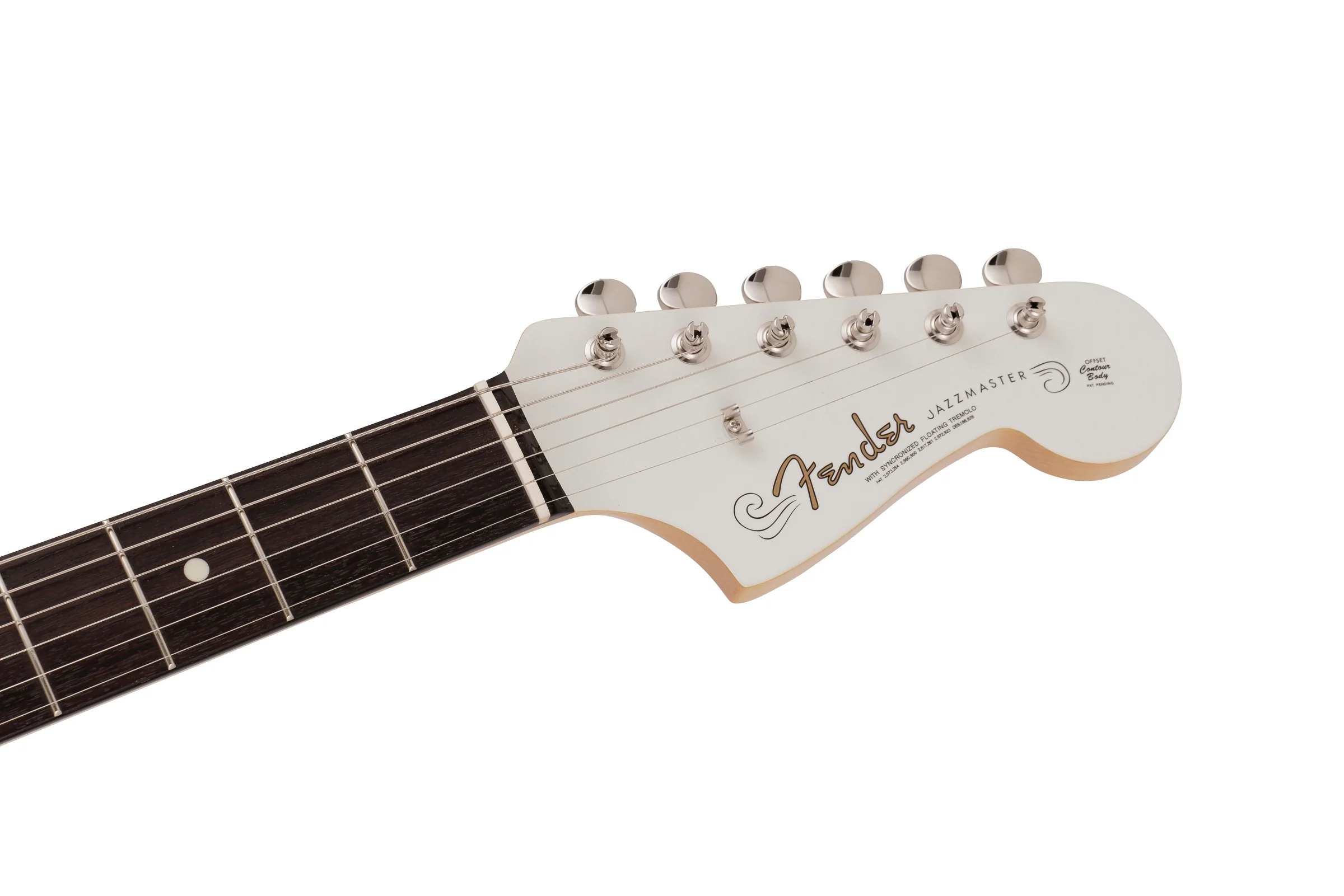 Fender 2023 Collection, Made in Japan Traditional 60s Jazzmaster, Olympic White with Blue Competition Stripe - Image 5