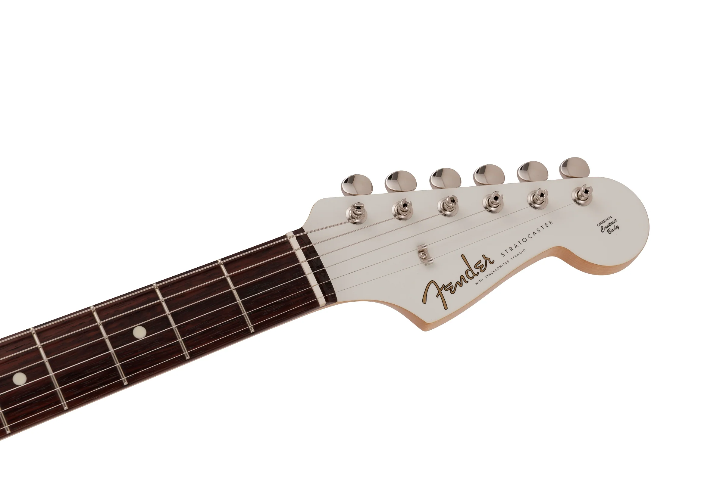 Fender 2023 Collection, Made in Japan Traditional 60s Stratocaster, Olympic White with Blue Competition Stripe - Image 5