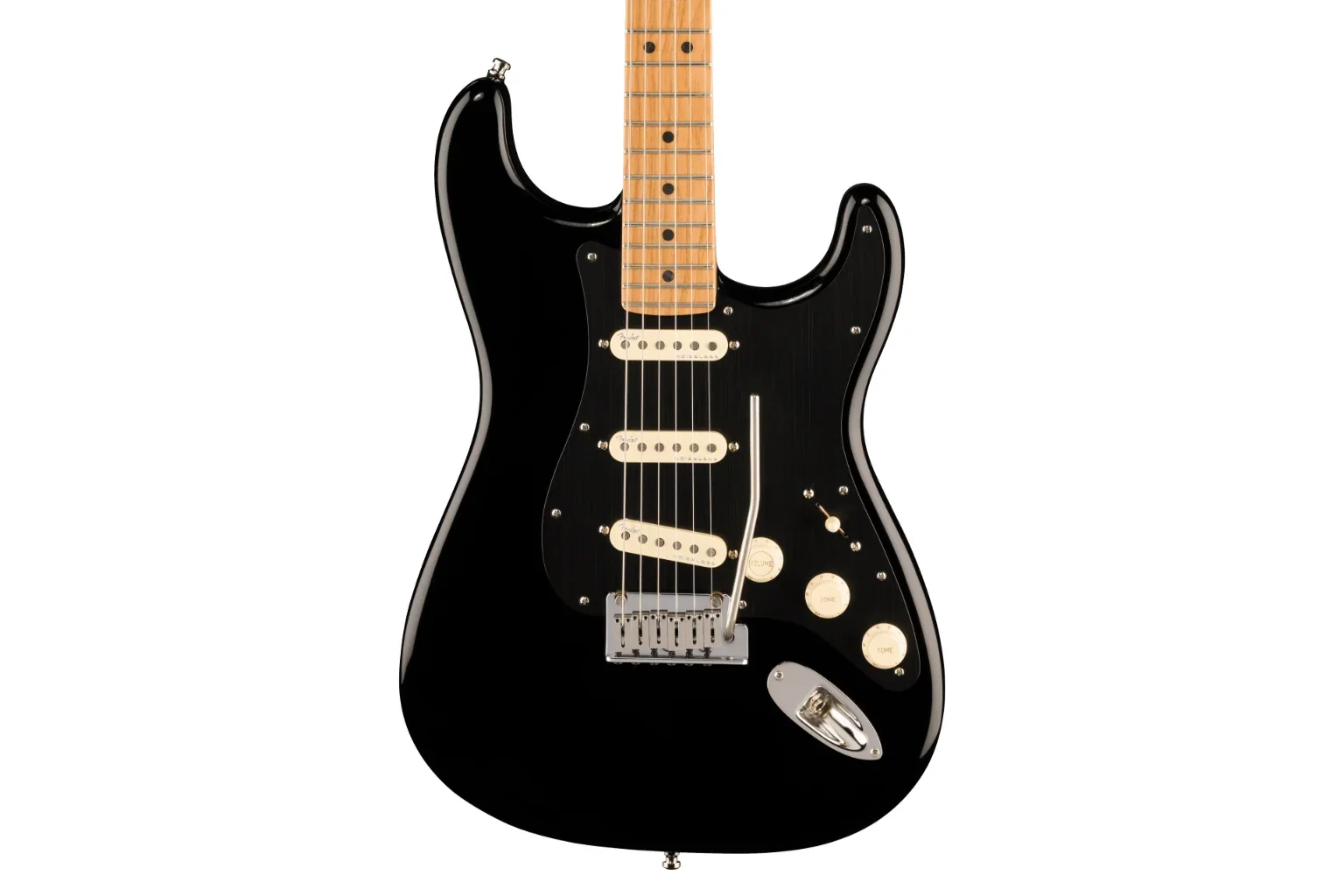 Fender American Ultra II Stratocaster, Roasted Maple Neck, Black (Limited Edition) - Image 3