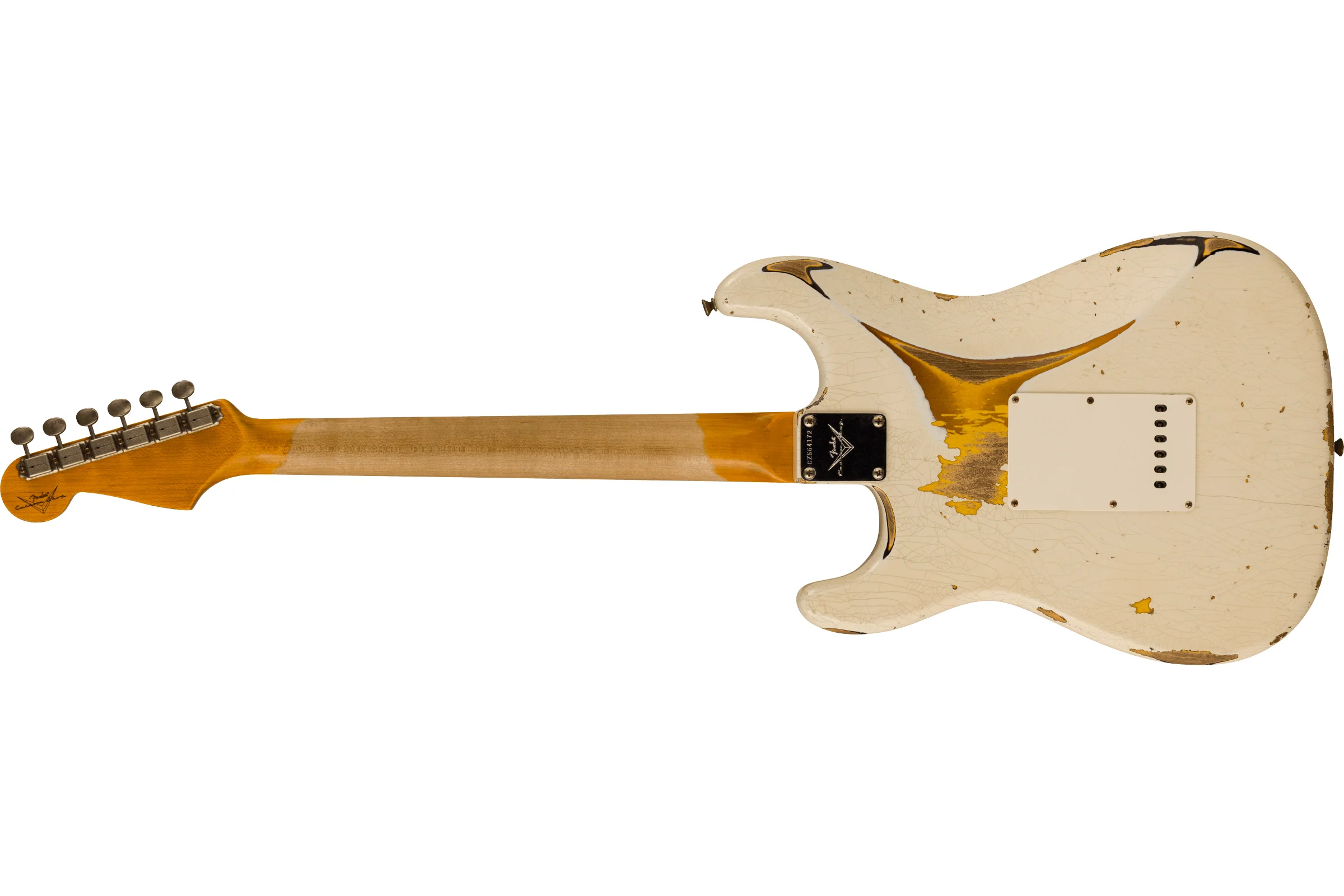 Fender Custom Shop 1960 Stratocaster Heavy Relic, Aged Olympic White over 3-Color Sunburst - Image 2