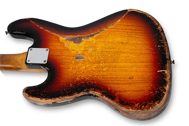 Fender Custom Shop 1964 Jazz Bass, Heavy Relic, Aged 3 Tone Sunburst, Masterbuilt by Andy Hicks - Image 2