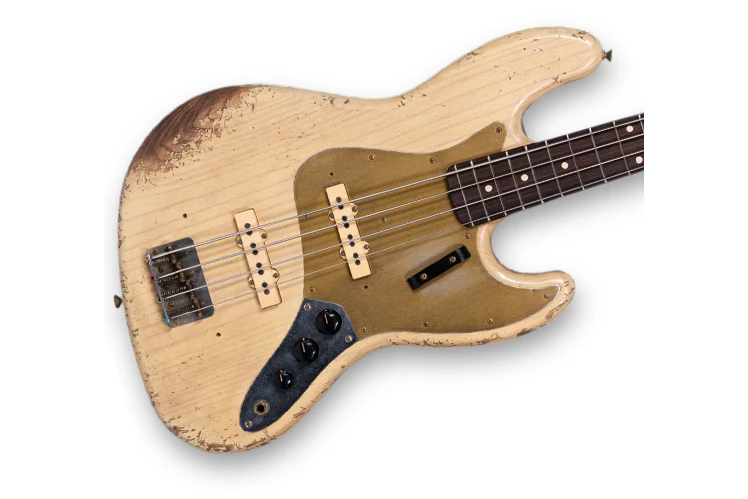 Fender Custom Shop 1964 Jazz Bass, Heavy Relic, Aged Honey Blonde, Masterbuilt by Andy Hicks - Image 2