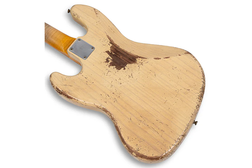 Fender Custom Shop 1964 Jazz Bass, Heavy Relic, Aged Honey Blonde, Masterbuilt by Andy Hicks - Image 3