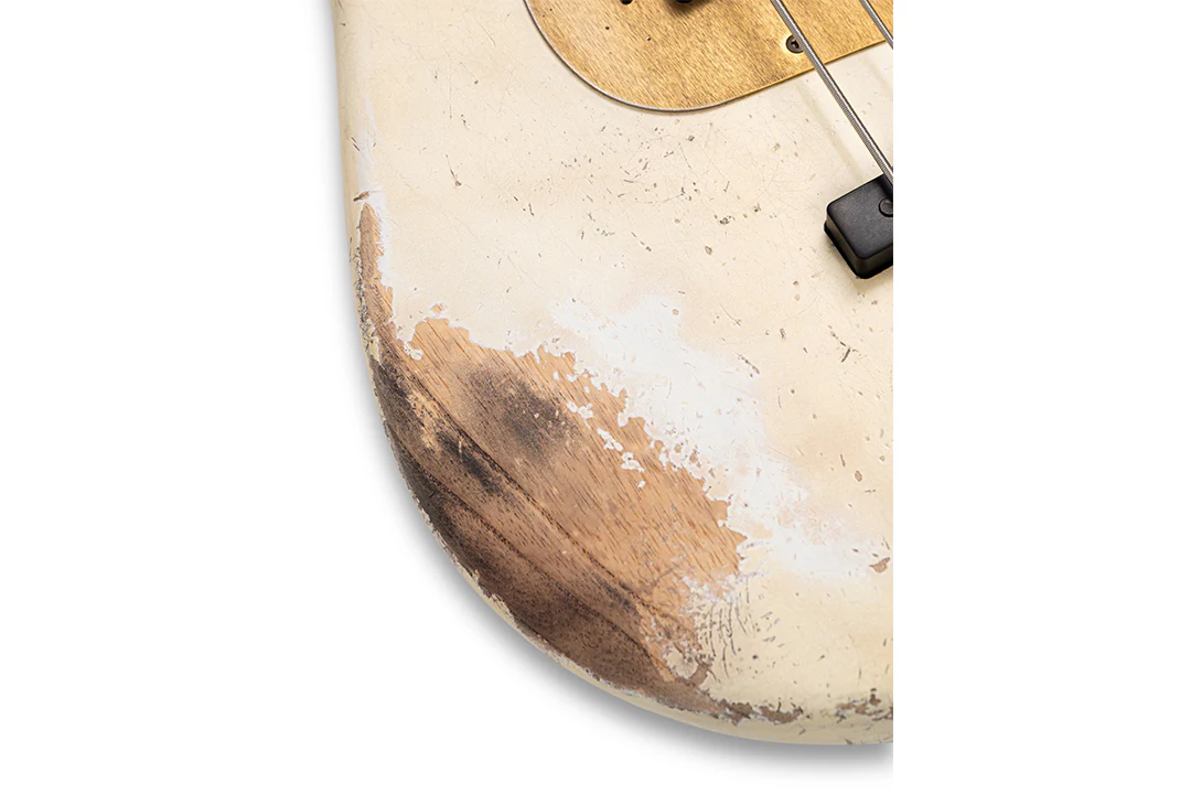 Fender Custom Shop 1964 Jazz Bass, Heavy Relic, Aged Olympic White, Masterbuilt by Andy Hicks - Image 4