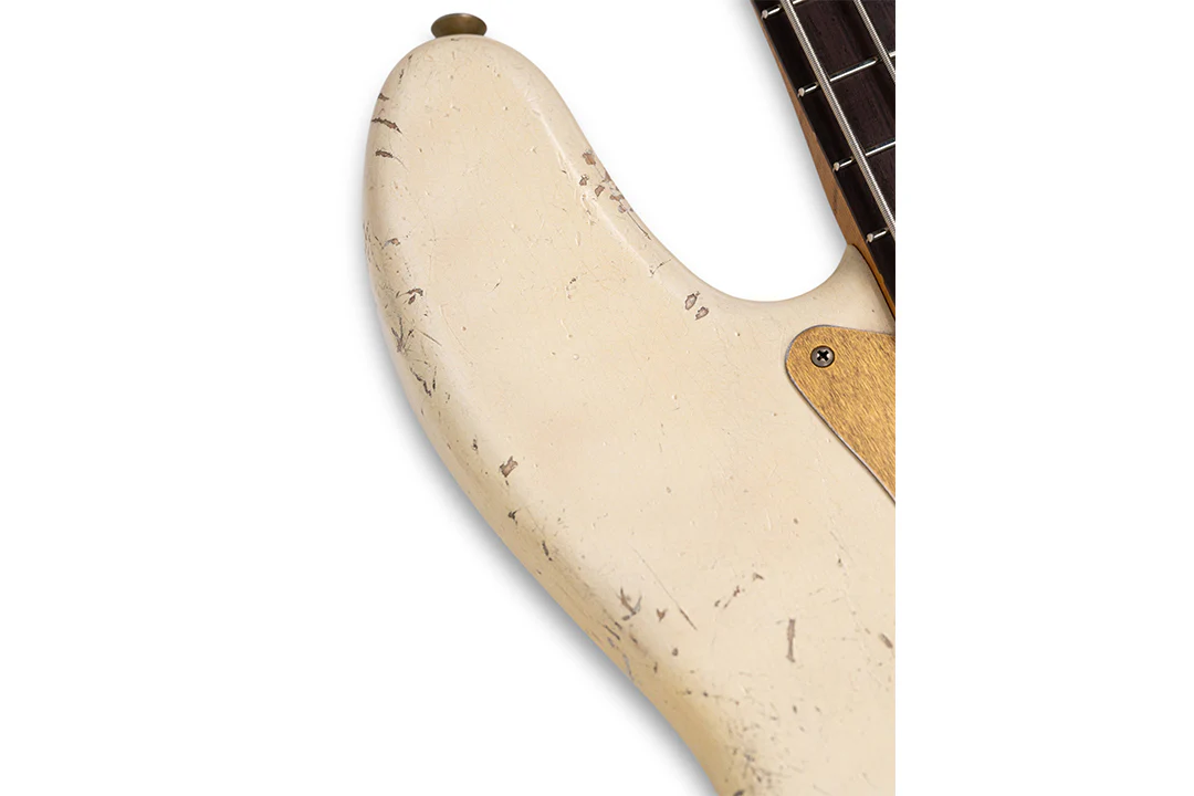 Fender Custom Shop 1964 Jazz Bass, Heavy Relic, Aged Olympic White, Masterbuilt by Andy Hicks - Image 5