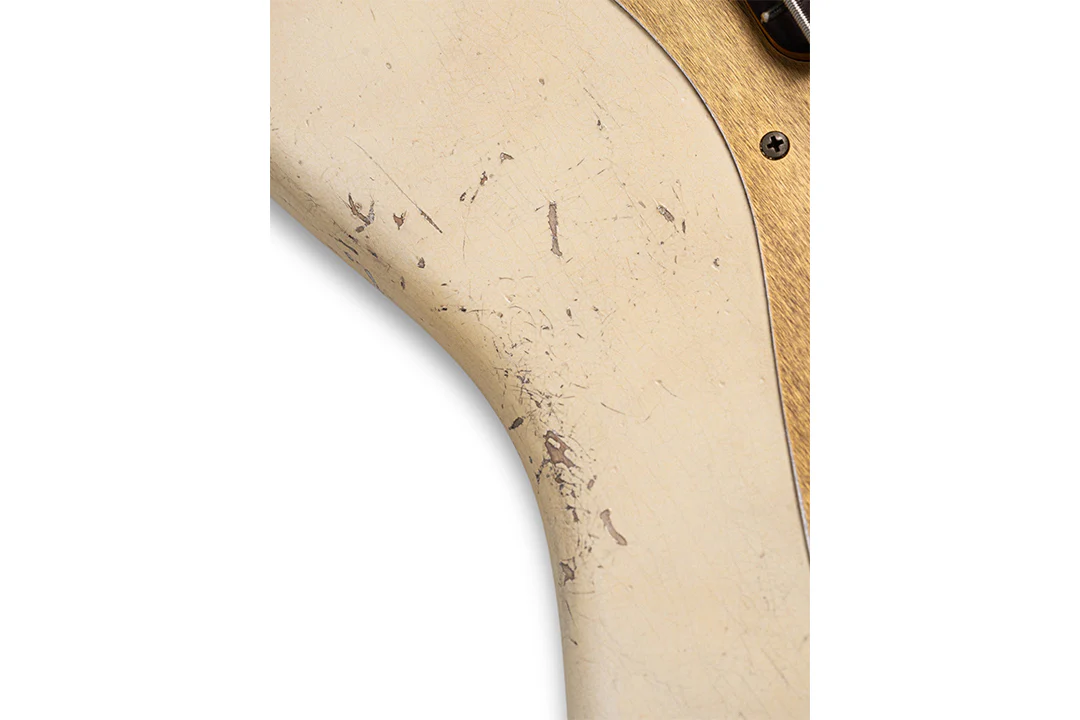 Fender Custom Shop 1964 Jazz Bass, Heavy Relic, Aged Olympic White, Masterbuilt by Andy Hicks - Image 6