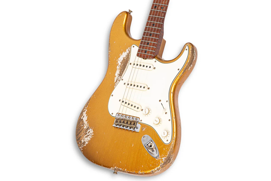 Fender Custom Shop 1969 Stratocaster, Heavy Relic, Super Aged Aztec Gold, Masterbuilt by Levi Perry - Image 2