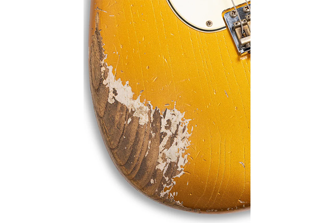 Fender Custom Shop 1969 Stratocaster, Heavy Relic, Super Aged Aztec Gold, Masterbuilt by Levi Perry - Image 4