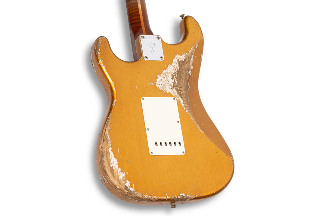 Fender Custom Shop 1969 Stratocaster, Heavy Relic, Super Aged Aztec Gold, Masterbuilt by Levi Perry - Image 7
