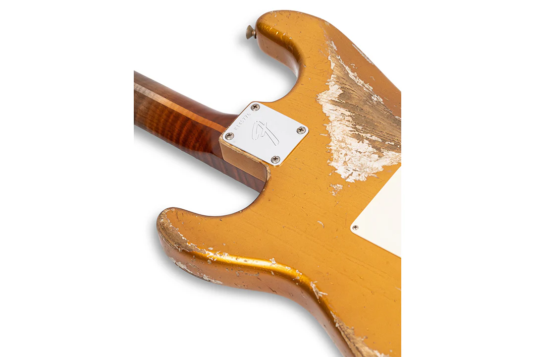 Fender Custom Shop 1969 Stratocaster, Heavy Relic, Super Aged Aztec Gold, Masterbuilt by Levi Perry - Image 8