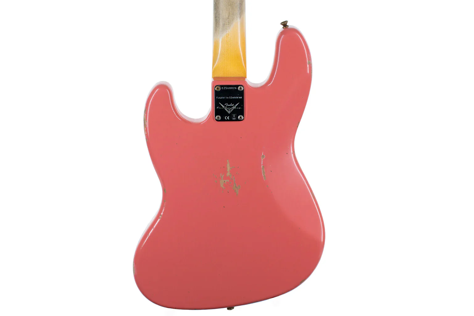 Fender Custom Shop '60 Jazz Bass Relic, Super Faded Aged Tahitian Coral - Image 4