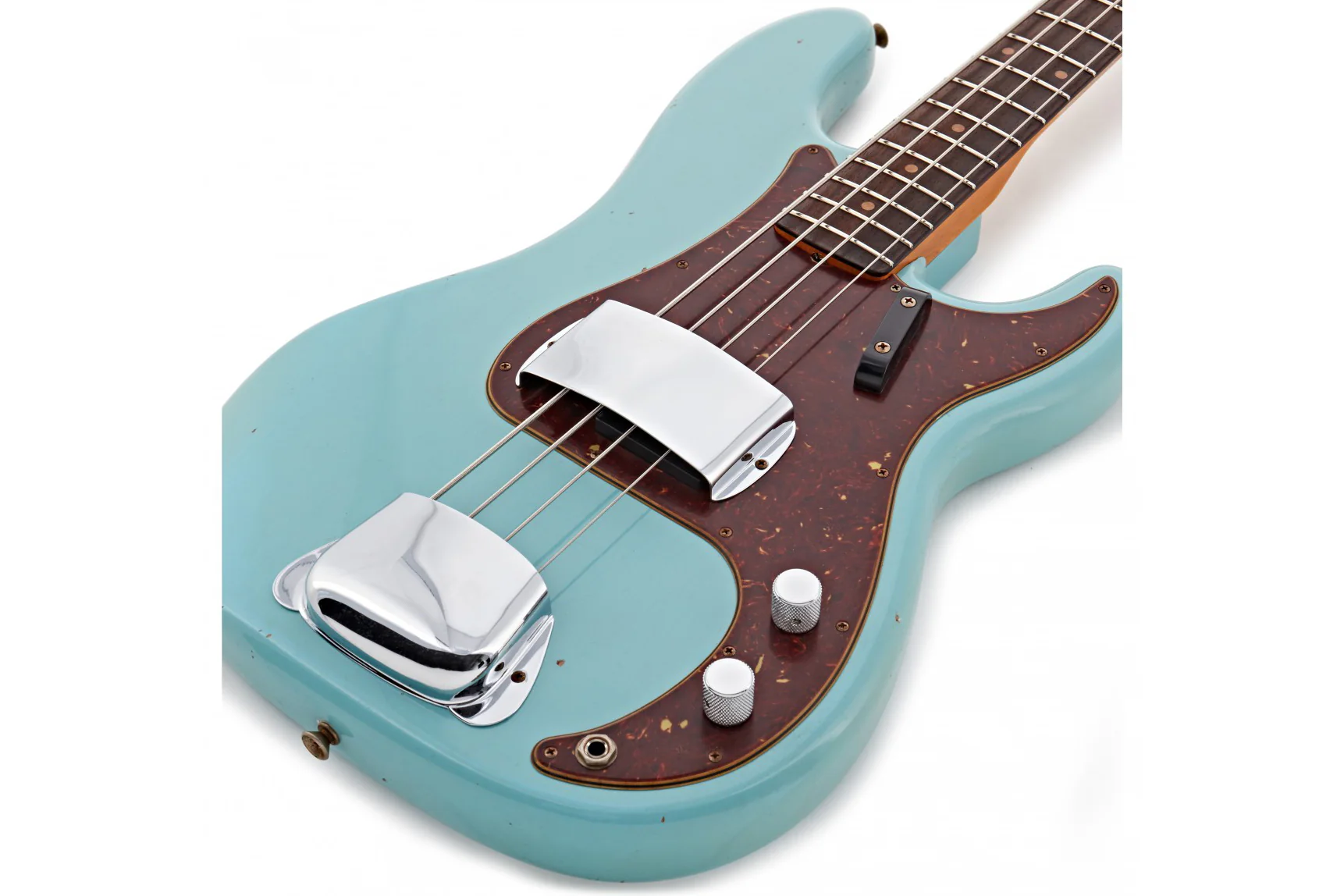Fender Custom Shop 63 Precision Bass Journeyman, Aged Daphne Blue - Image 4