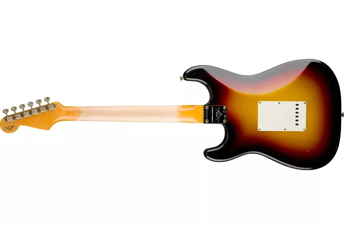 Fender Custom Shop Limited Edition 1963 Strat, Journeyman Relic, Bleached 3-Color Sunburst - Image 2