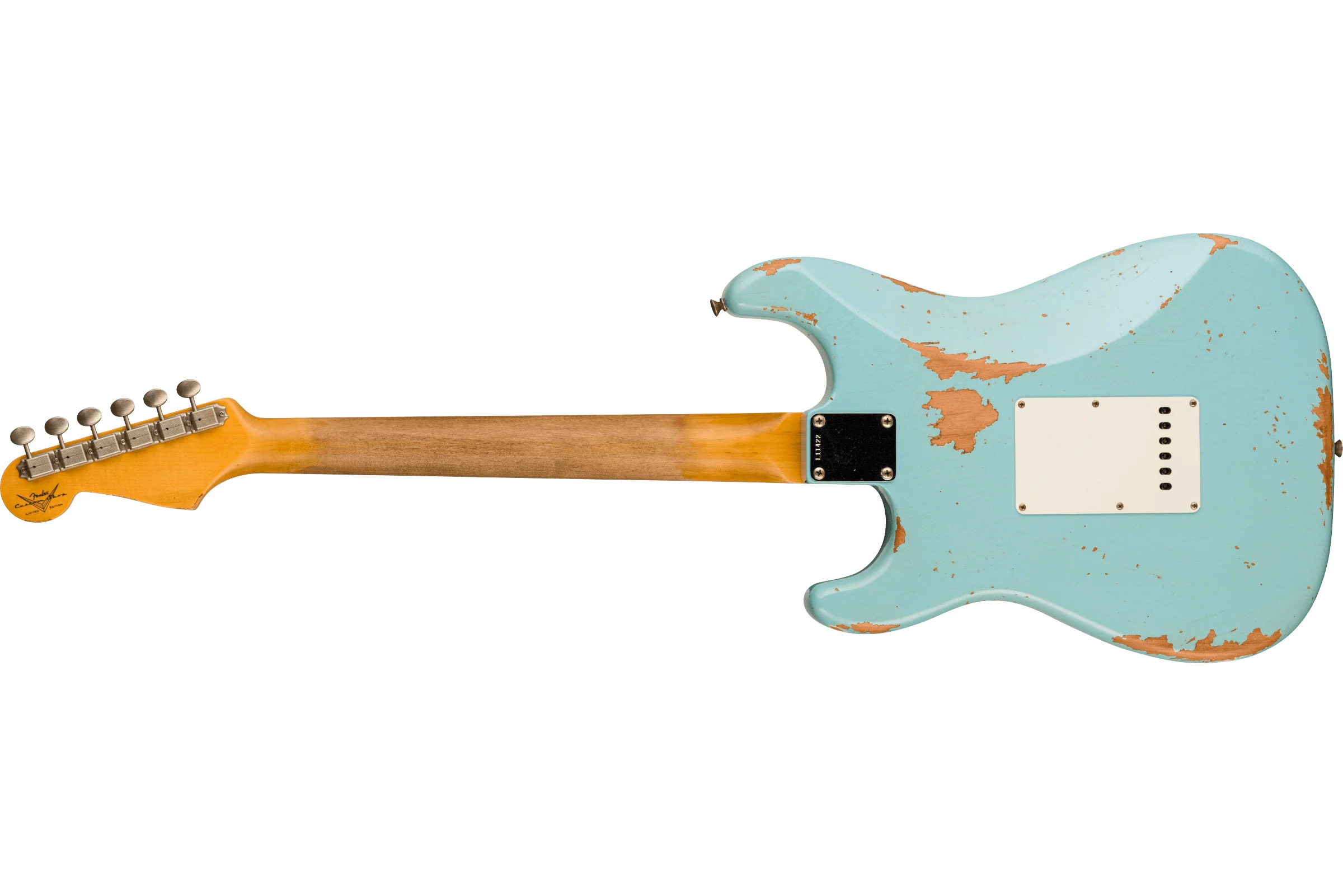 Fender Custom Shop Limited Edition 1964 L-Series Stratocaster Heavy Relic, Aged Daphne Blue - Image 2
