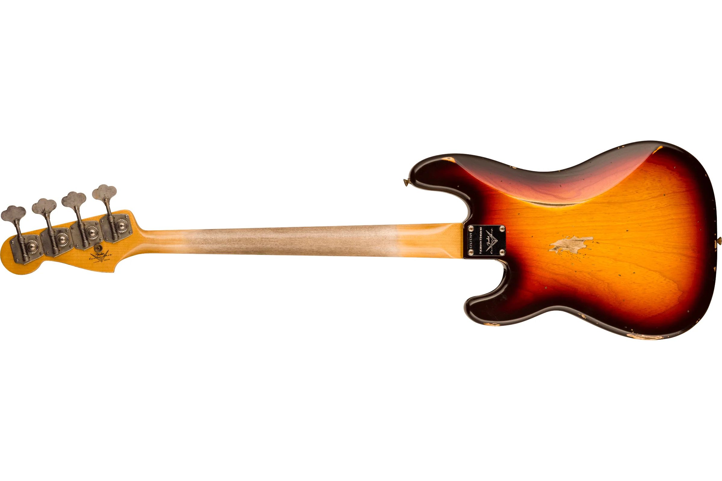 Fender Custom Shop Limited Edition "P" Jazz Bass Relic, Chocolate 3-Color Sunburst - Image 2