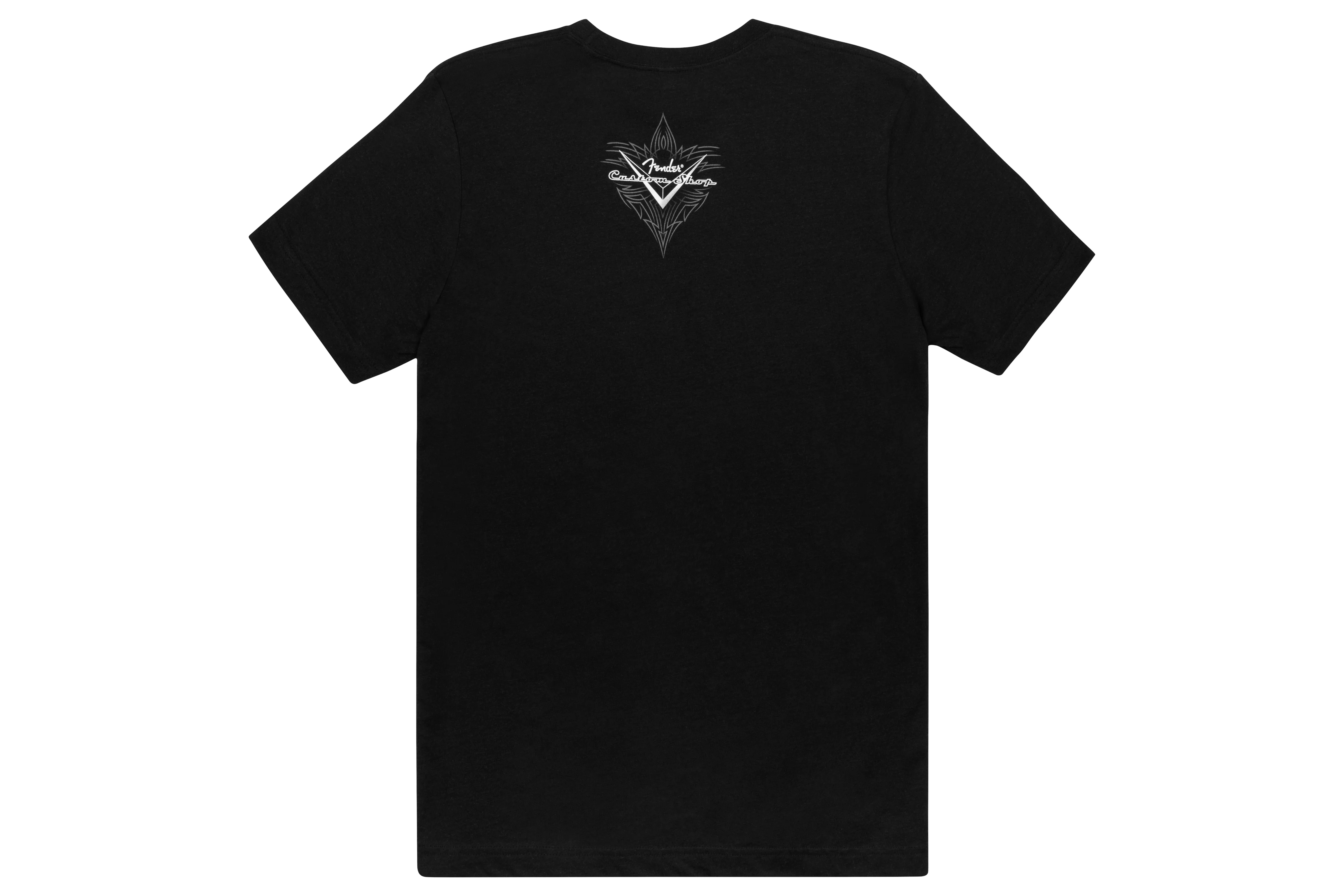 Fender Custom Shop Pinstripe T-Shirt, Black - Image 2