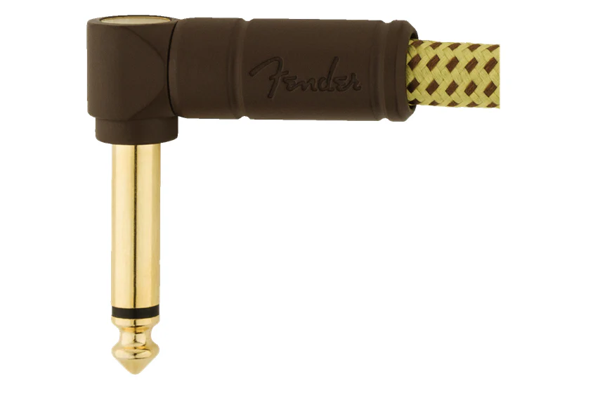 Fender Deluxe Series Patch Cables, Angle/Angle, 6", Tweed - Image 2