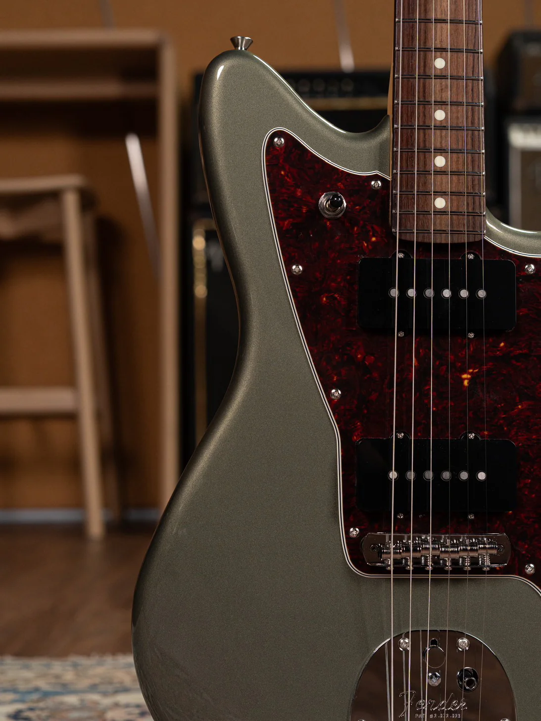 Fender FSR Collection Hybrid II Jazzmaster, Jasper Olive Metallic - Image 3