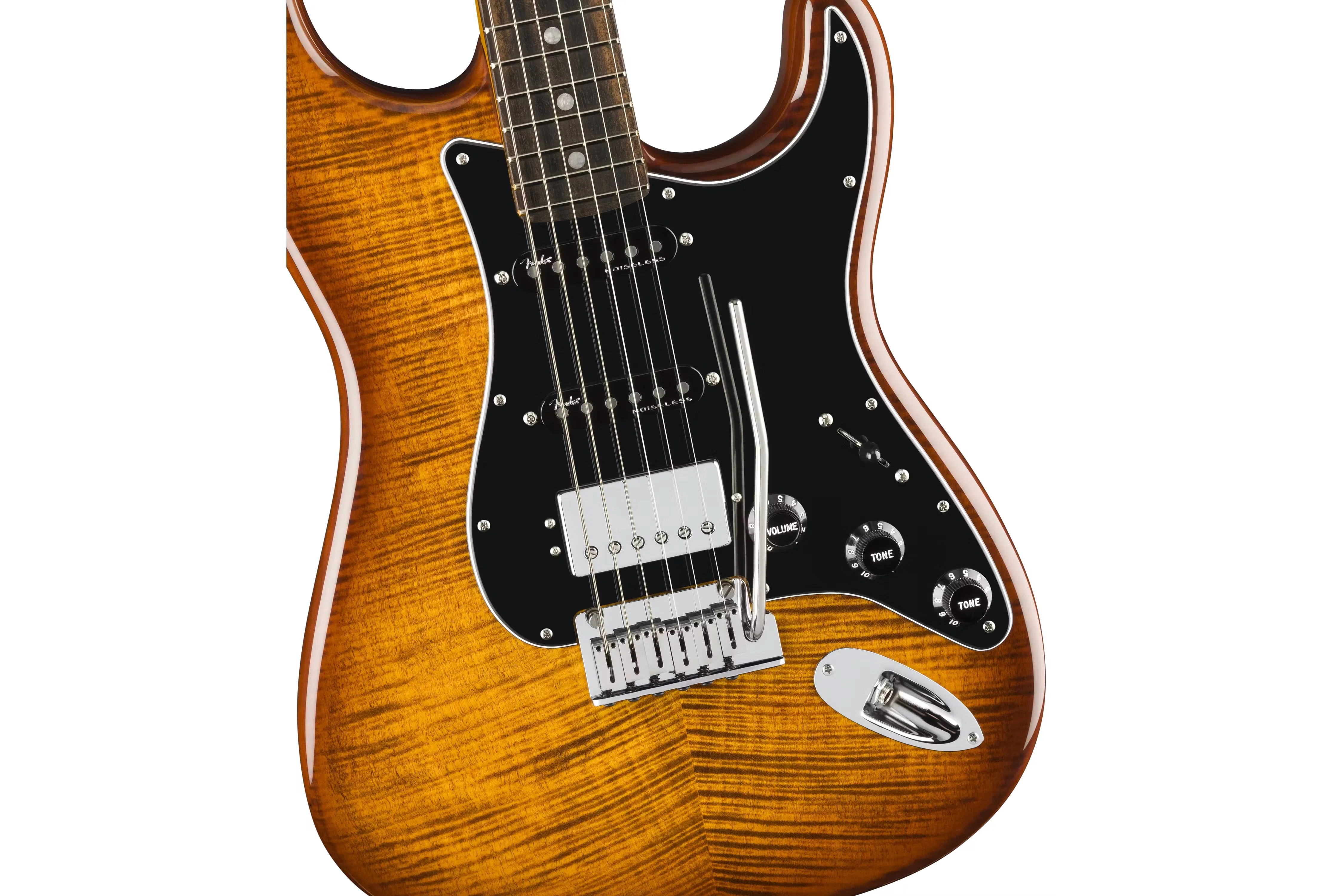 Fender Limited Edition American Ultra Stratocaster HSS, Tiger's Eye - Image 4