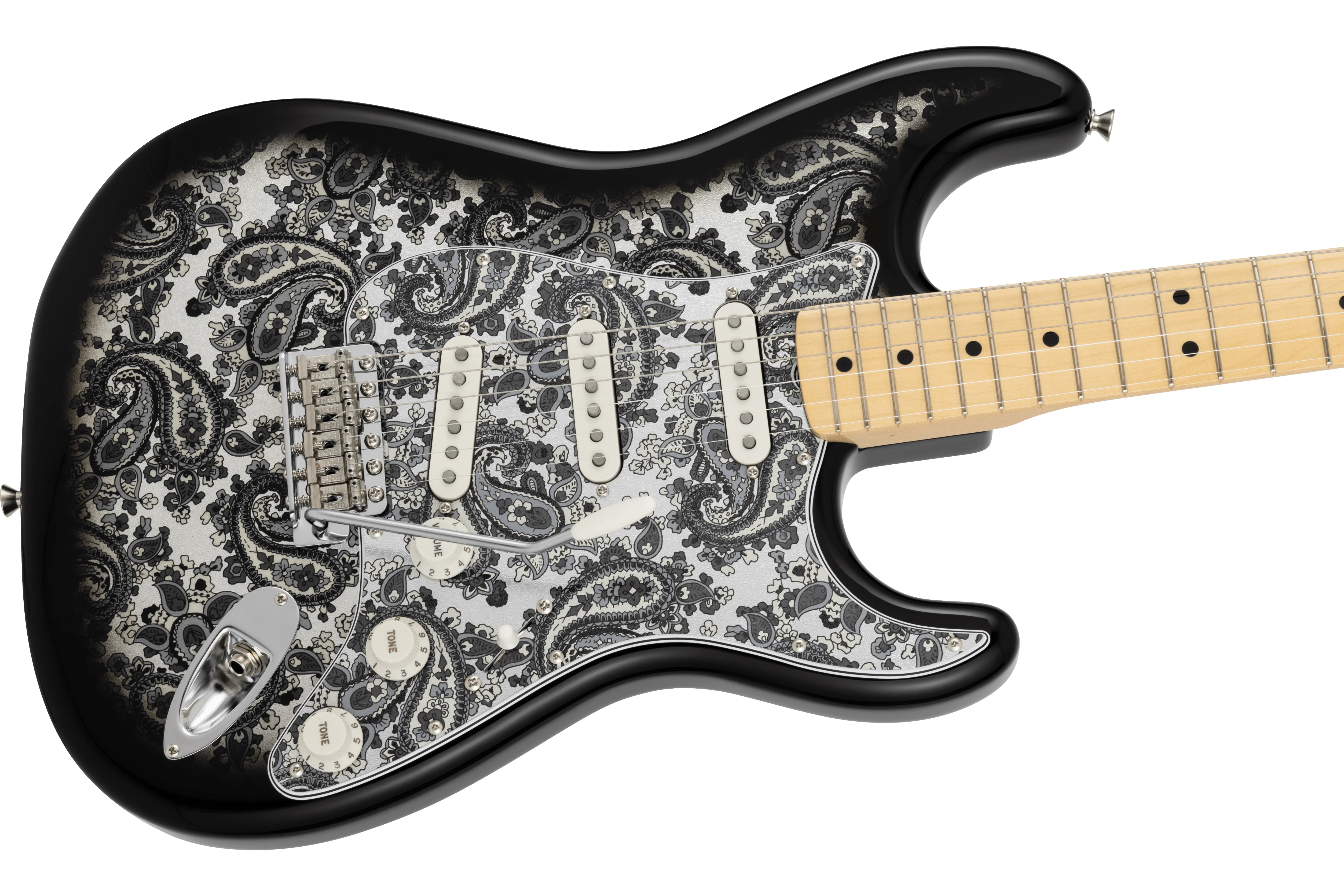 Fender Made in Japan Limited Stratocaster Black Paisley - Image 3