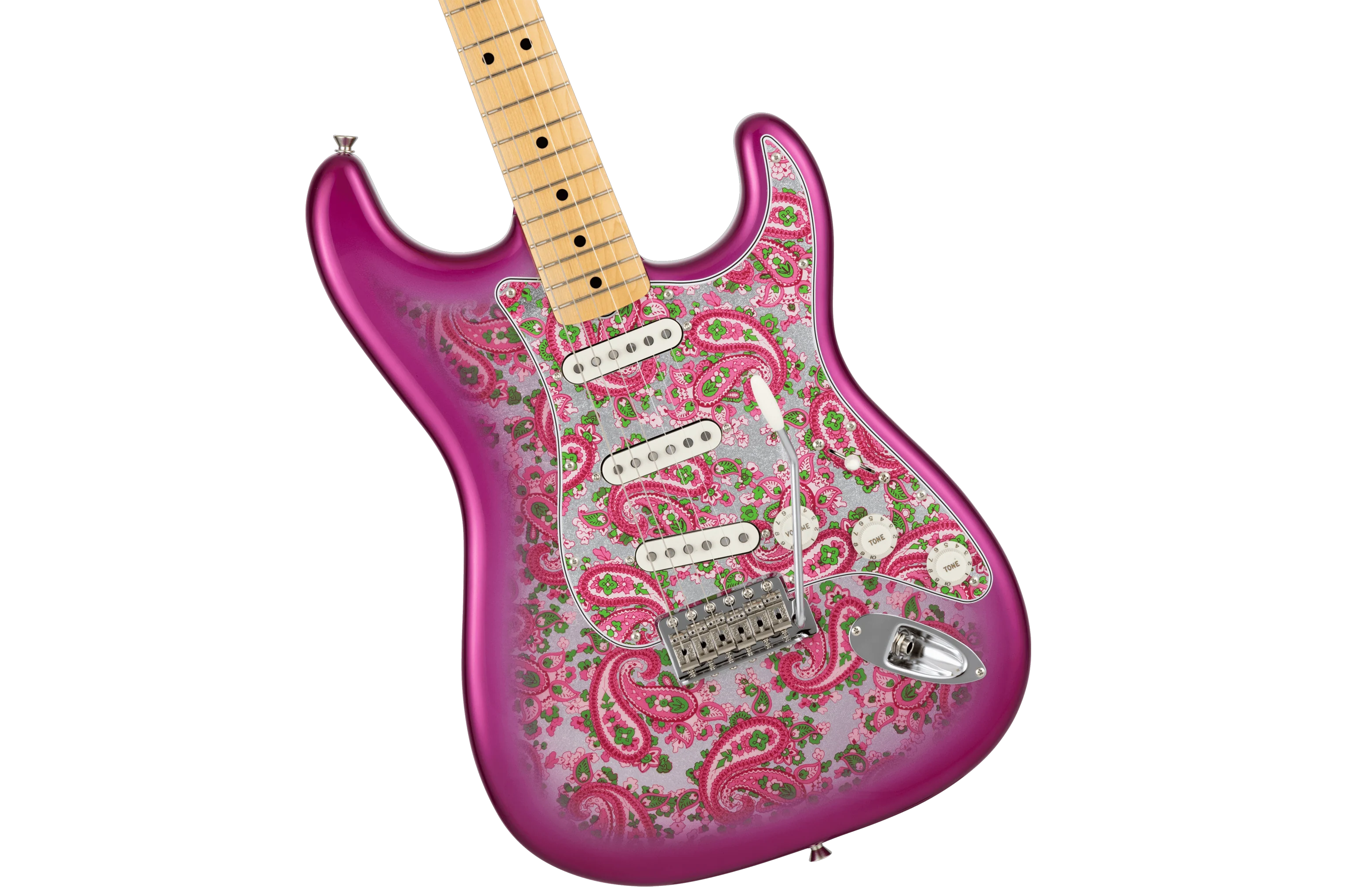 Fender Made in Japan Limited Stratocaster Pink Paisley - Image 3