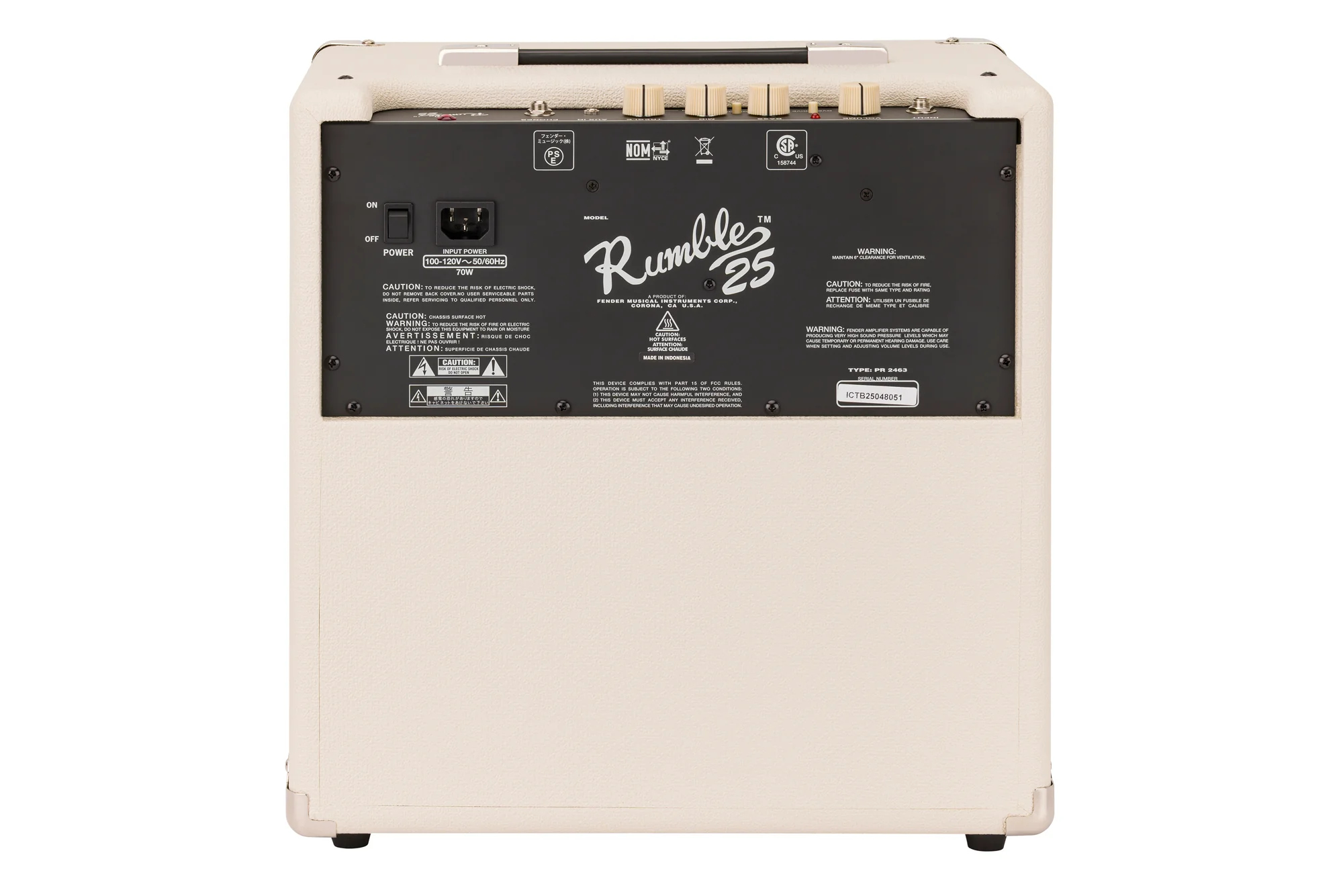Fender Limited Edition Rumble 25 V3 Ivory - Image 4