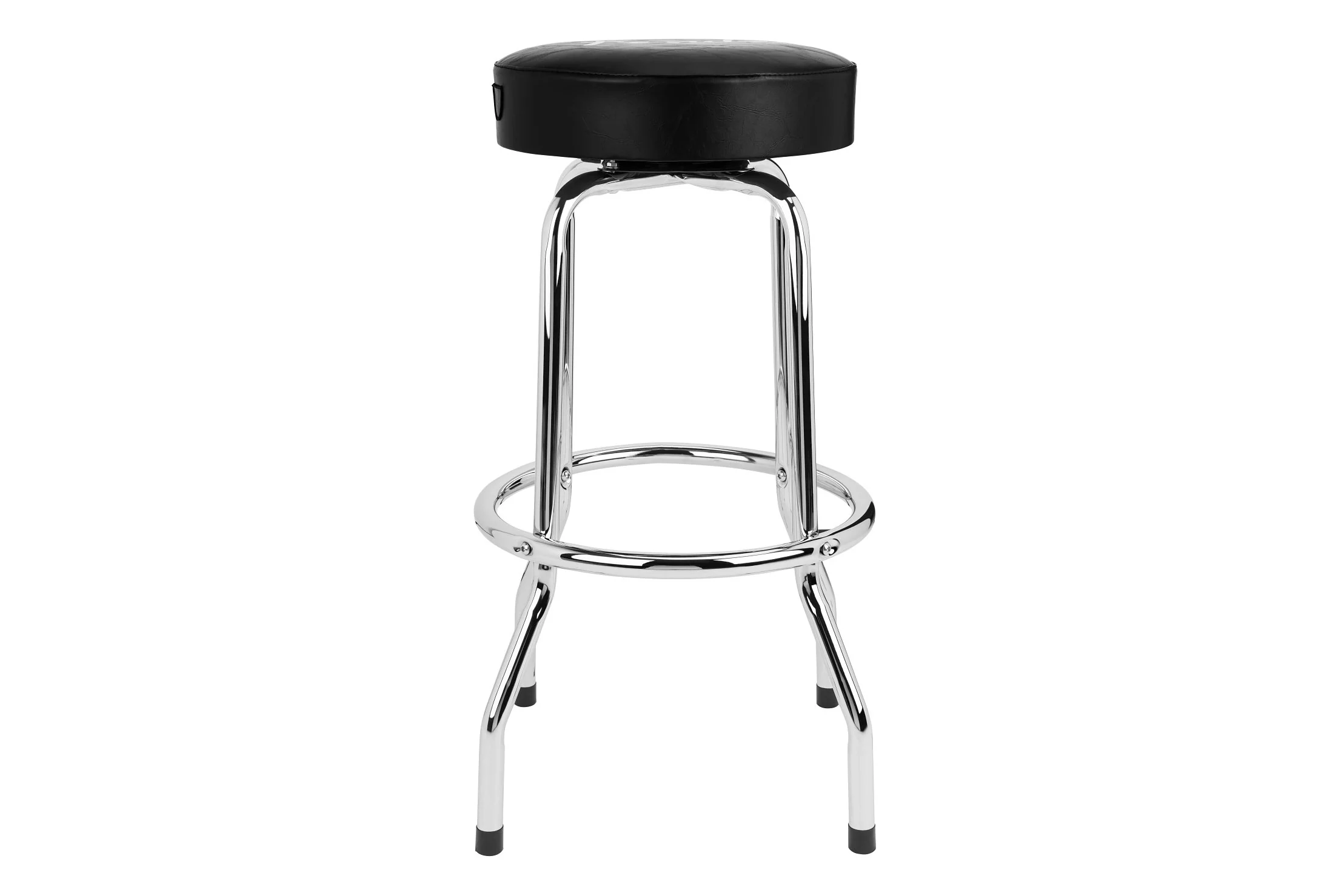 Fender Spaghetti Logo Pick Pouch Barstool, Black and Chrome - Image 6