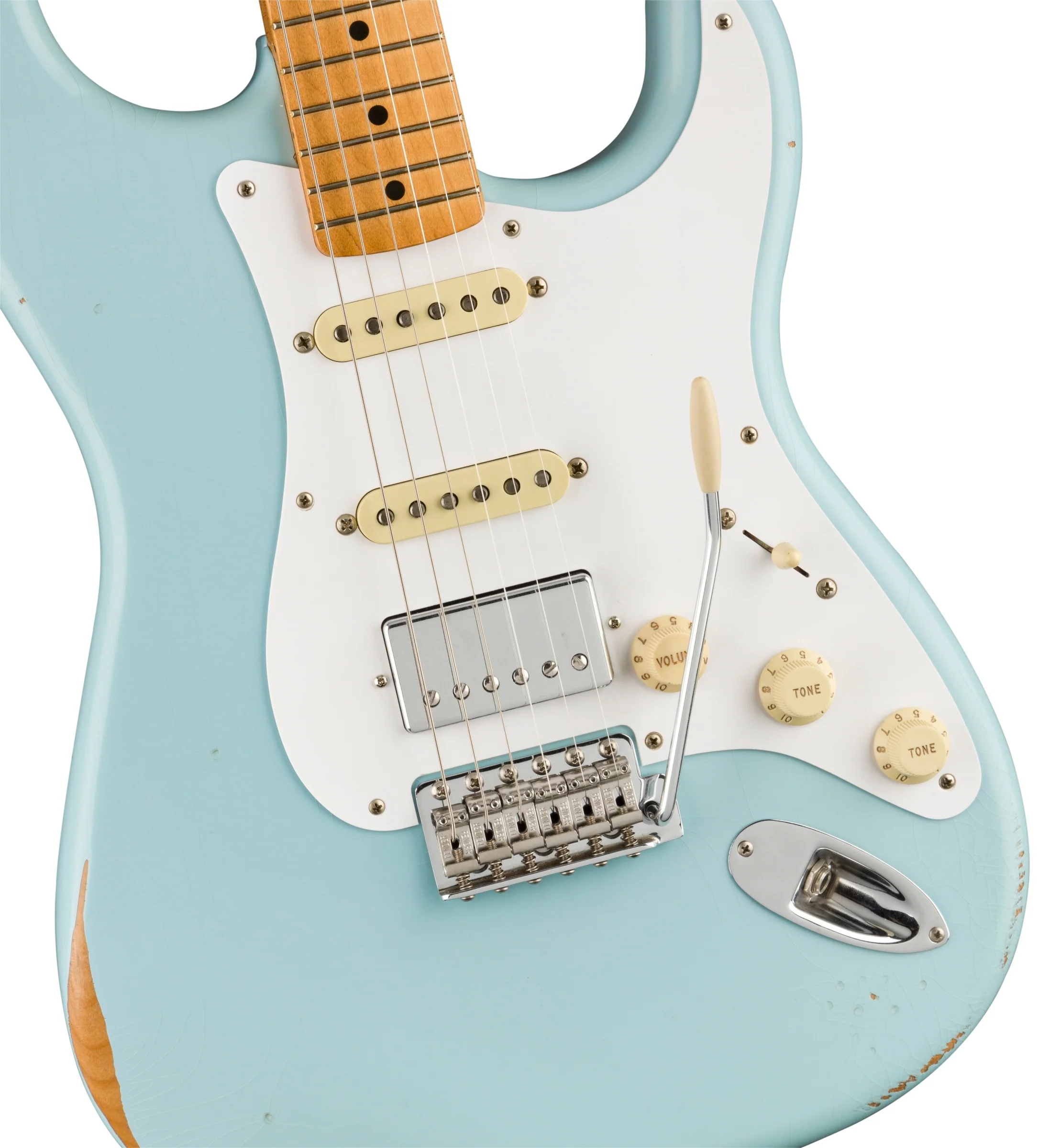 Fender Vintera '50s Stratocaster HSS Road Worn Sonic Blue - Image 3